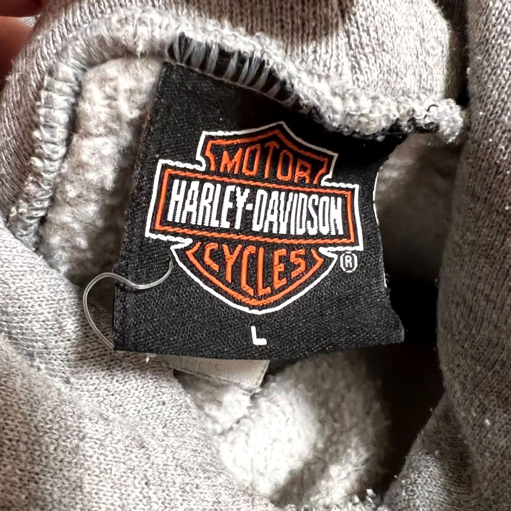 Harley Davidson Harley-Davidson Hoodie Mens Vintage Gray 2002 L Logo Cotton Polyester Shirt? Size US L / EU 52-54 / 3 - 7 Thumbnail