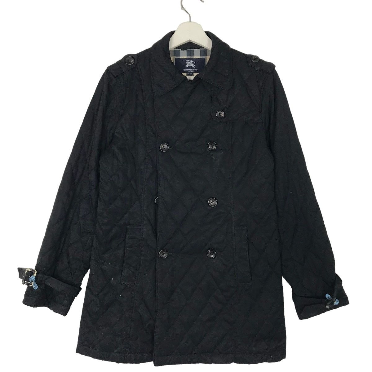 💥 BURBERRY QUILTED DOUBLE BREAST BELT JACKET