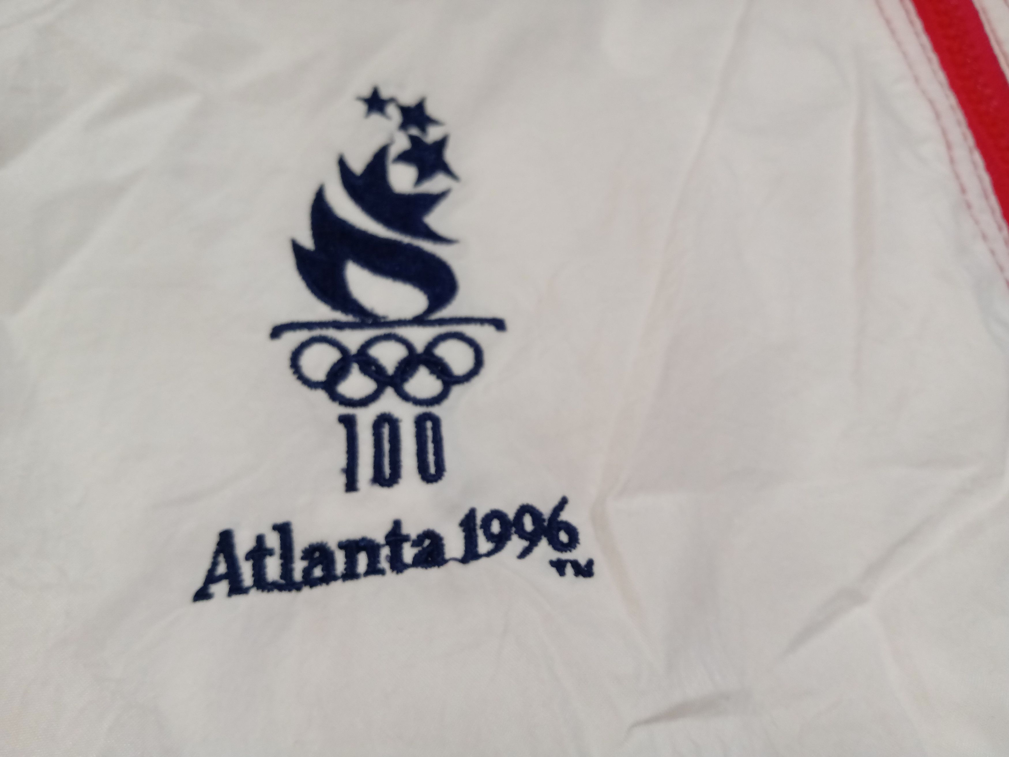 Starter × USA Olympics × Vintage Olympic 96 Atlanta Jacket Worn Sonny Duncan Vintage Starter Size US XL / EU 56 / 4 - 4 Thumbnail