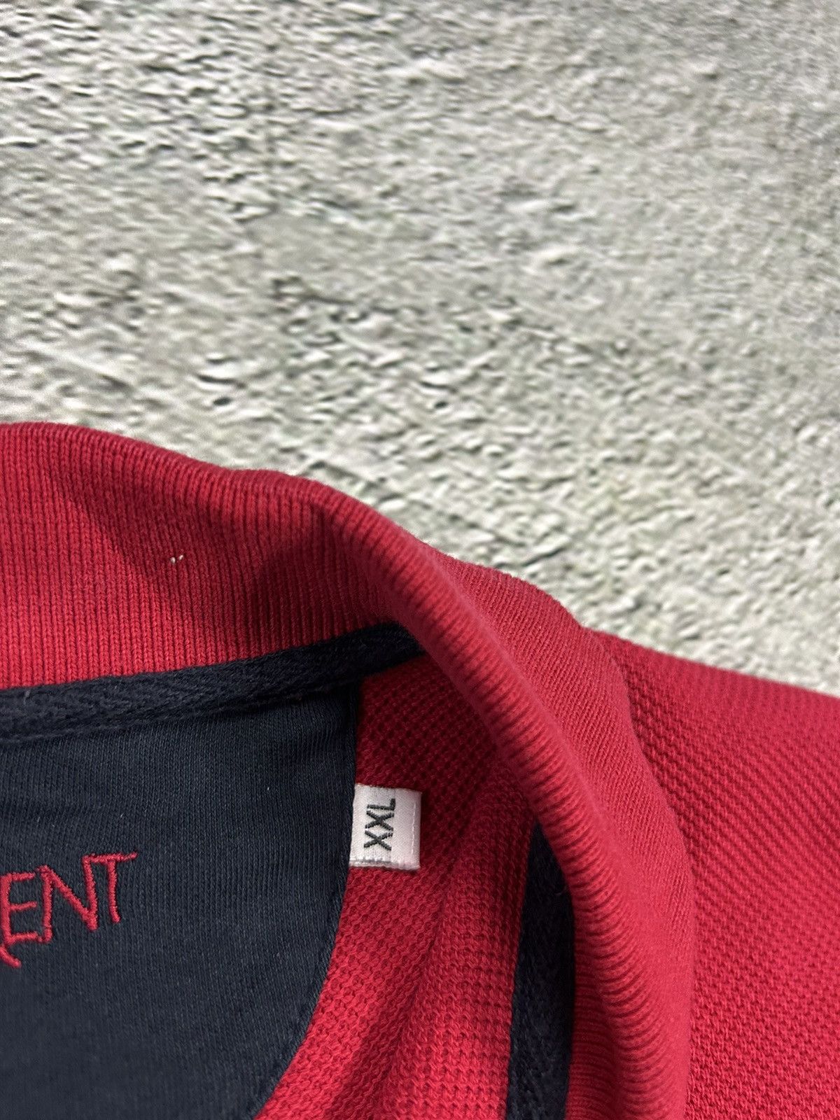 Vintage YSL red sweatshirt polo vintage Yves Saint Laurent 90s Size US XXL / EU 58 / 5 - 4 Thumbnail