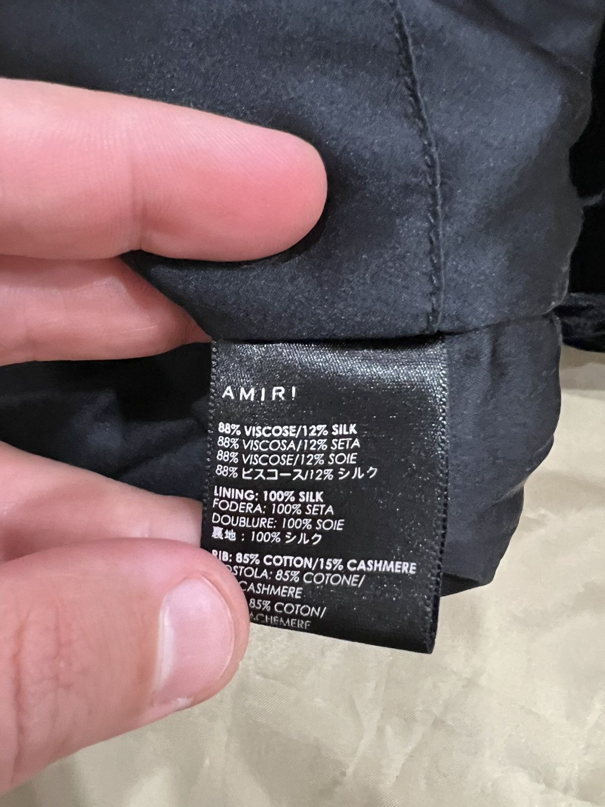 Amiri AMIRI Velvet Bomber Jacket black size 56 $3500 Size US XL / EU 56 / 4 - 4 Thumbnail