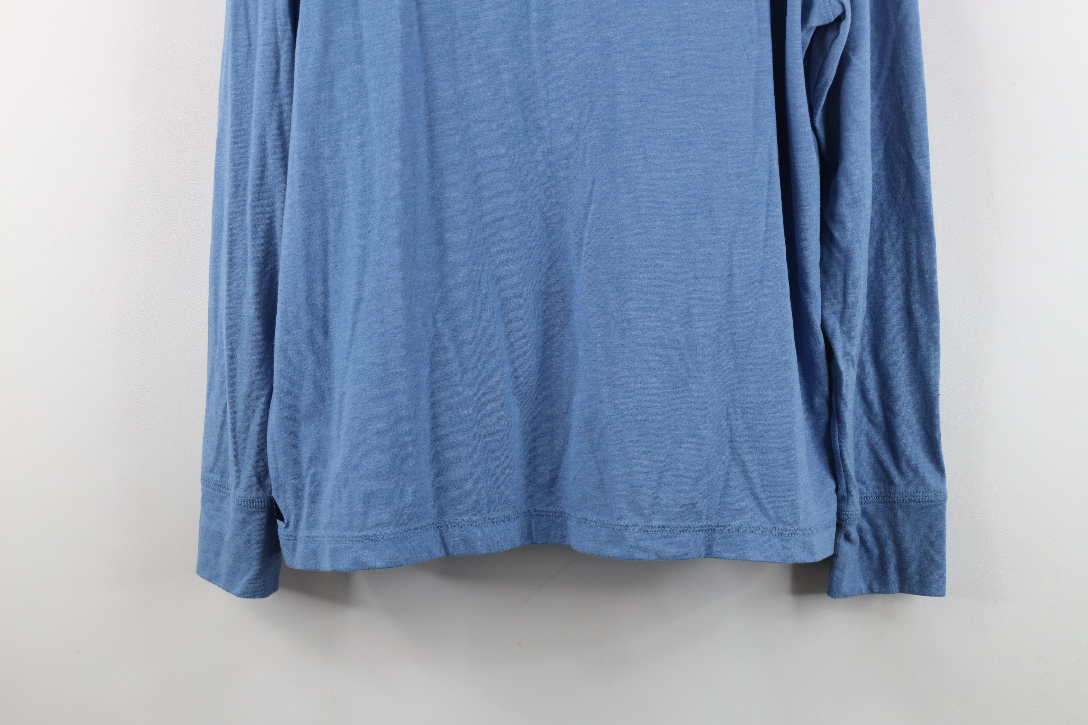 UNTUCKit Untuckit Blank Jersey Knit Long Sleeve T-Shirt Heather Blue Size US L / EU 52-54 / 3 - 3 Thumbnail