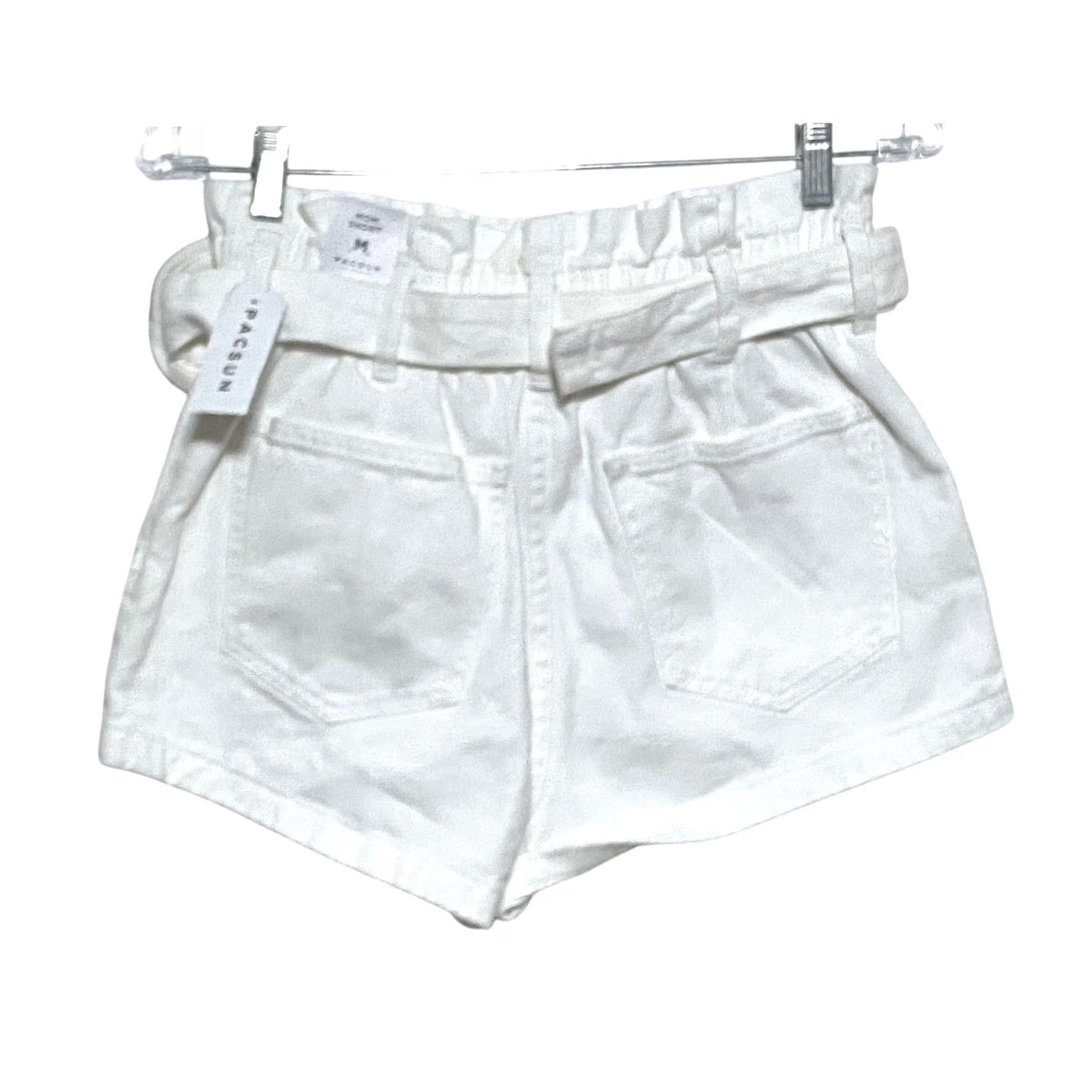 Pacsun VINTAGE PacSun Jeans Mom Short White Paperbag Denim Belt Coin Pouch Womens M NWT Size 32" / US 10 / IT 46 - 2 Thumbnail