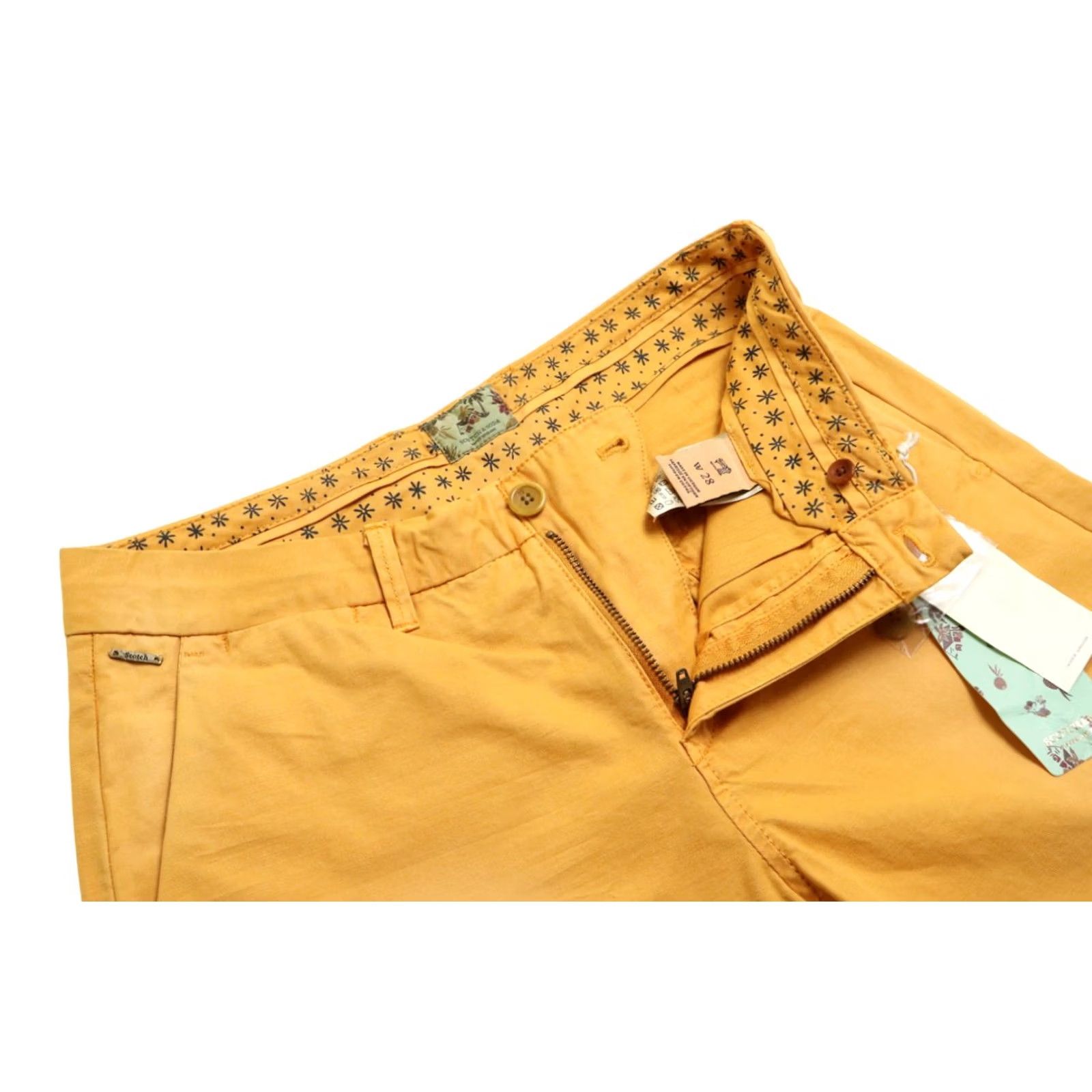 Scotch & Soda SCOTCH & SODA Shorts Men's W28 Faded Deep Yellow Orange Turn Up Zip Fly Size US 28 / EU 44 - 2 Thumbnail