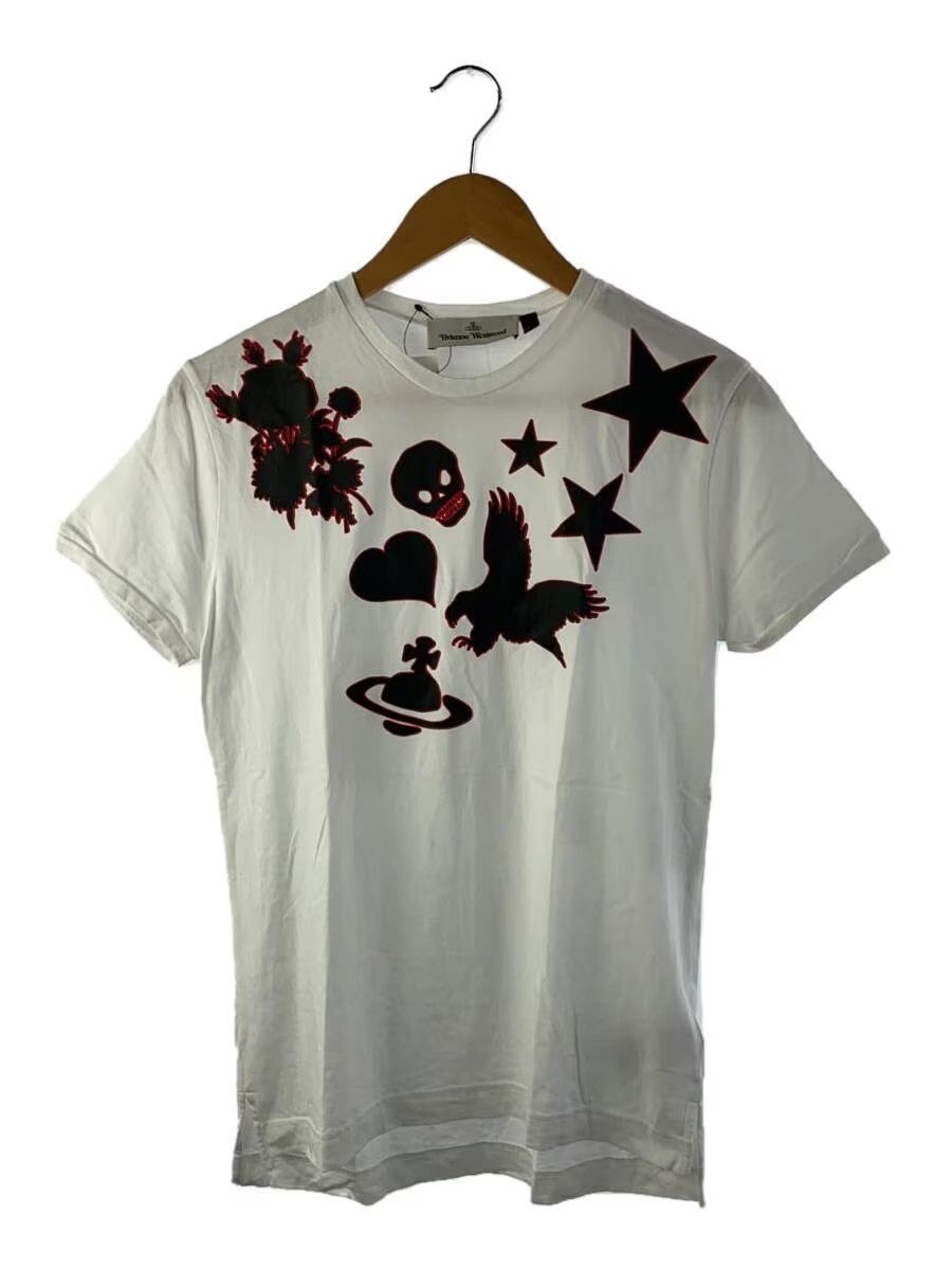 image of Vivienne Westwood Patchwork Orb Logo Tee in White, Men's (Size Small)