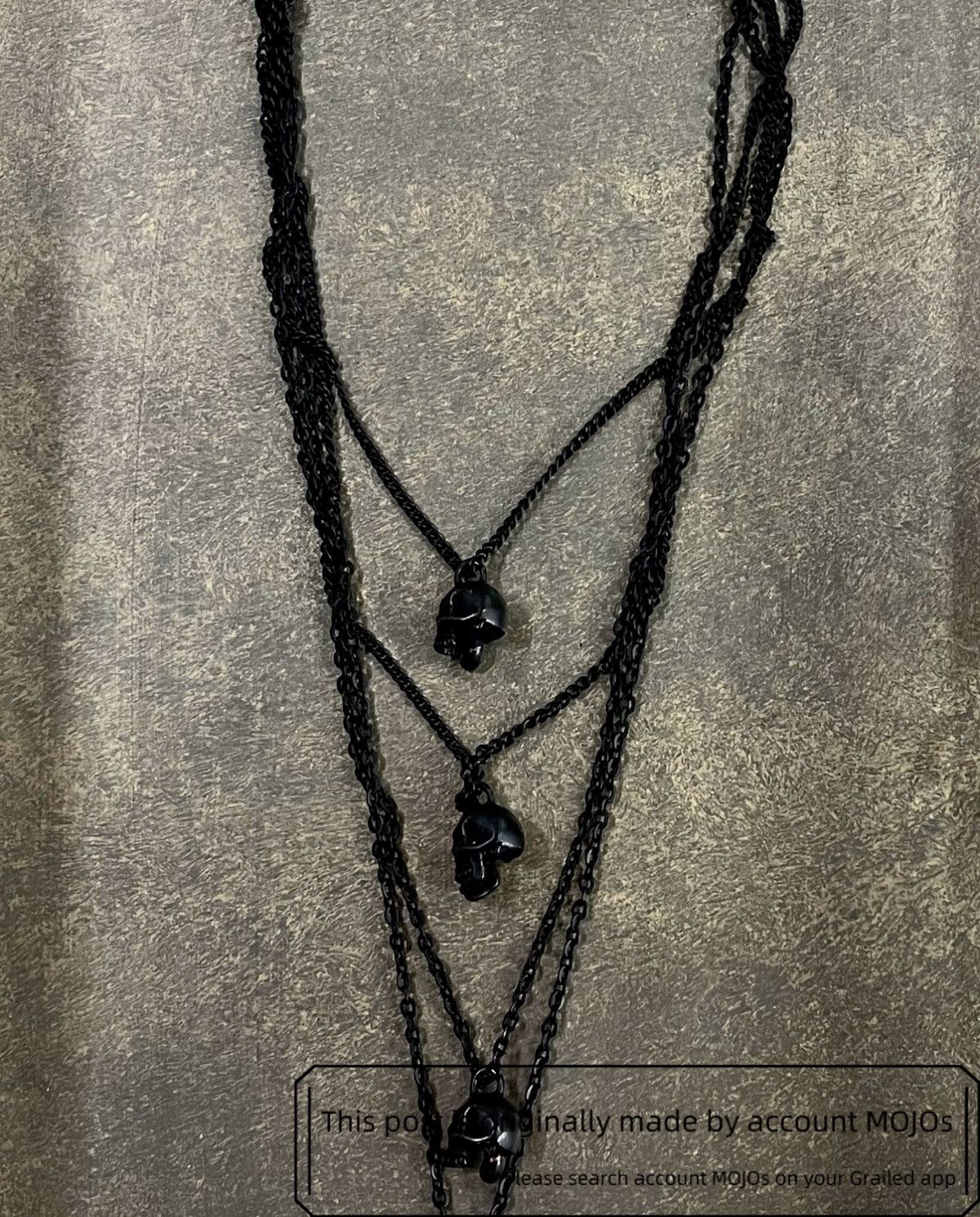 Number (N)ine Number Nine 06ss Heart & Skull Black Necklace mojos110 Size ONE SIZE - 4 Thumbnail