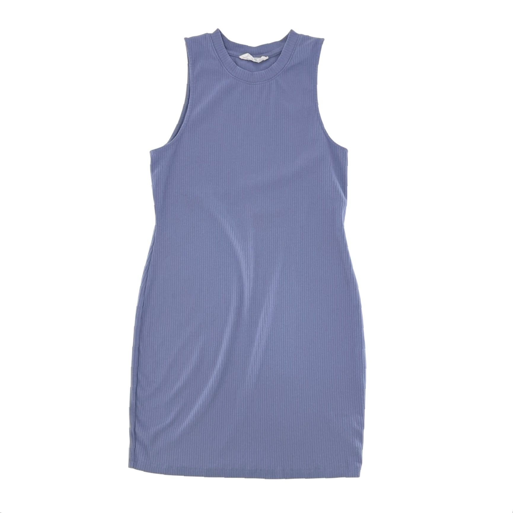 Doublet Double Zero Ribbed Knit Tank Dress Sleeveless Bodycon Midi Periwinkle Blue Womens L Size L / US 10 / IT 46 - 5 Thumbnail
