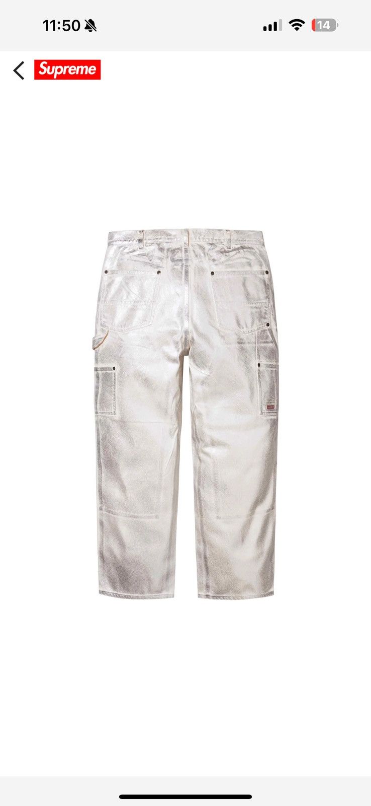Maison Margiela × Supreme ***RARE SUPREME MASON MARGIELLA DOUBLE KNEE WHITE DENIM Size US 38 / EU 54 - 2 Thumbnail