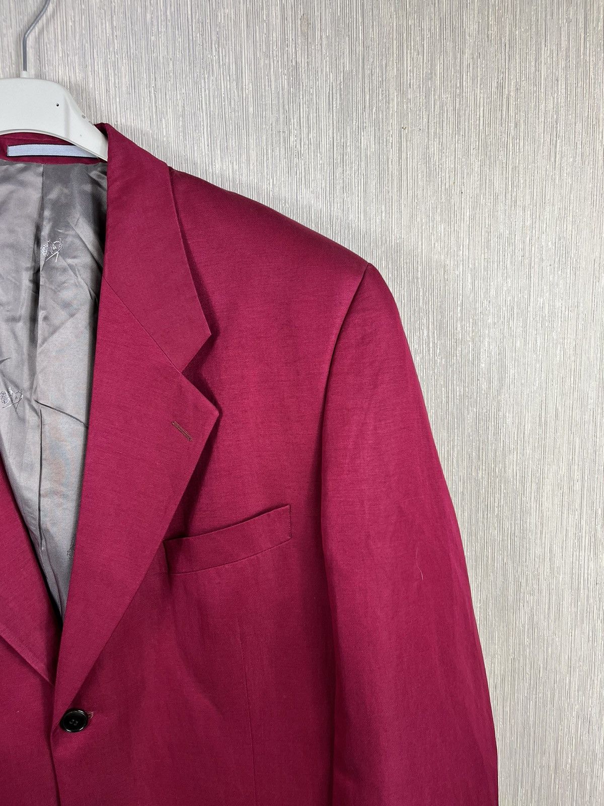 Designer × Kenzo × Vintage Kenzo homme fuchsia silk linen vintage 90s blazer jacket y2k Size US XXL / EU 58 / 5 - 3 Thumbnail