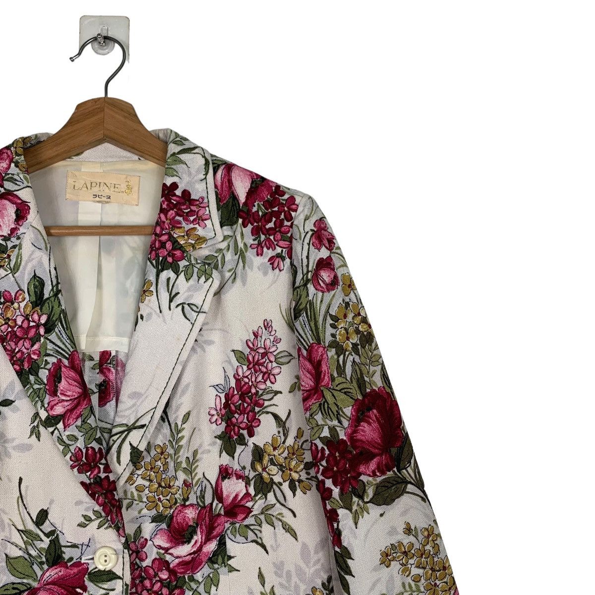 Japanese Brand LAPINE Floral Graphic Casual Jacket #0195-C10 Size M / US 6-8 / IT 42-44 - 6 Thumbnail