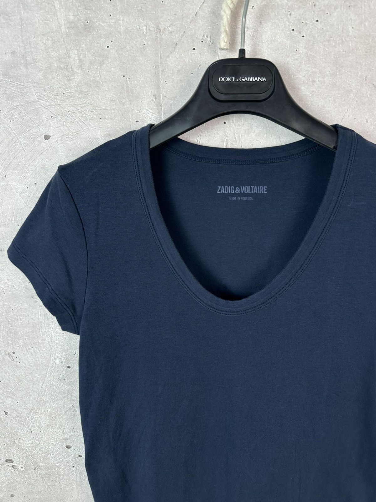 Zadig & Voltaire Zadig&Voltaire Navy Blue Cotton V-neck Short Sleeve T-shirt Size S / US 4 / IT 40 - 5 Thumbnail