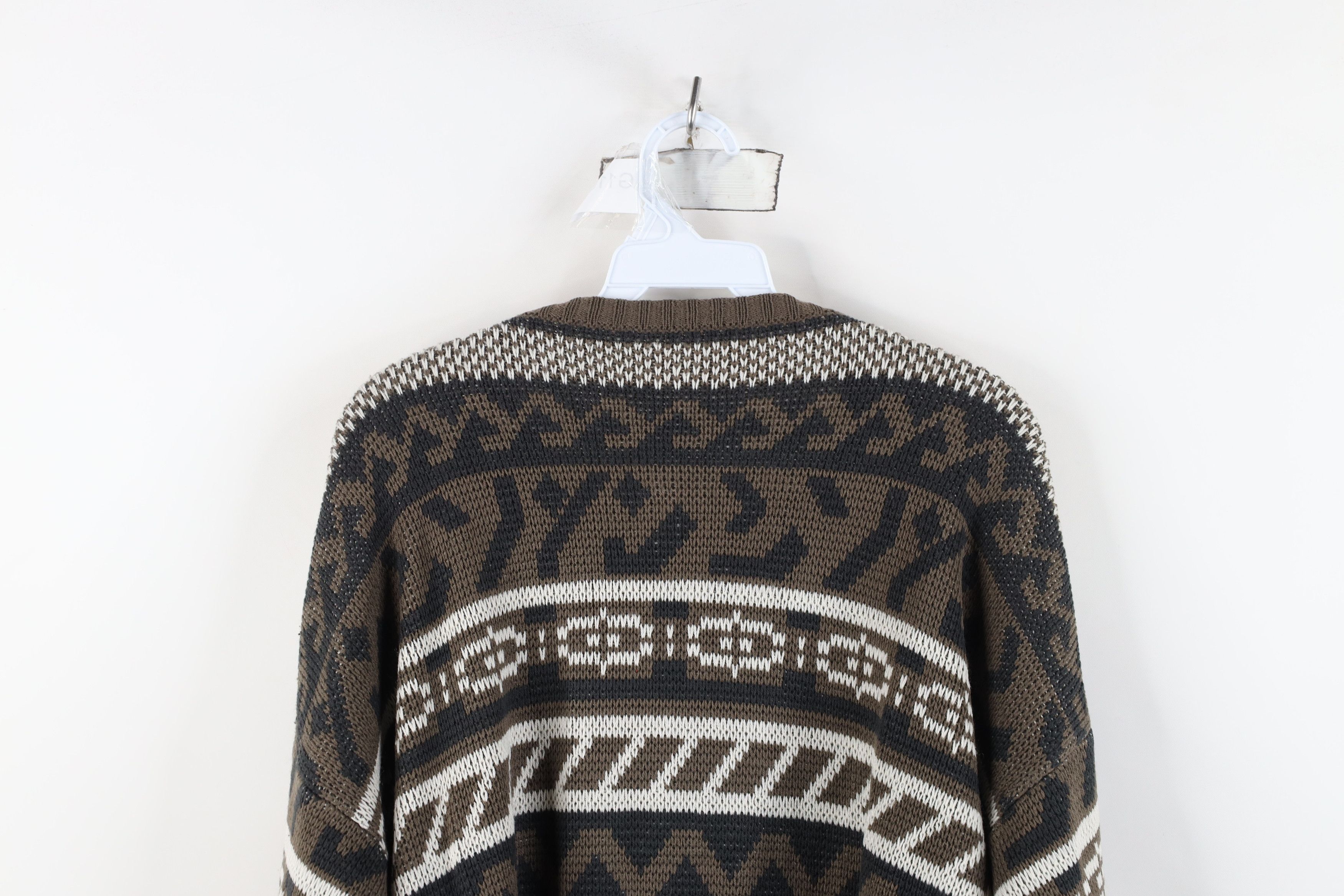 Vintage Vintage 90s Streetwear Geometric Fair Isle Knit Sweater Size US L / EU 52-54 / 3 - 10 Thumbnail