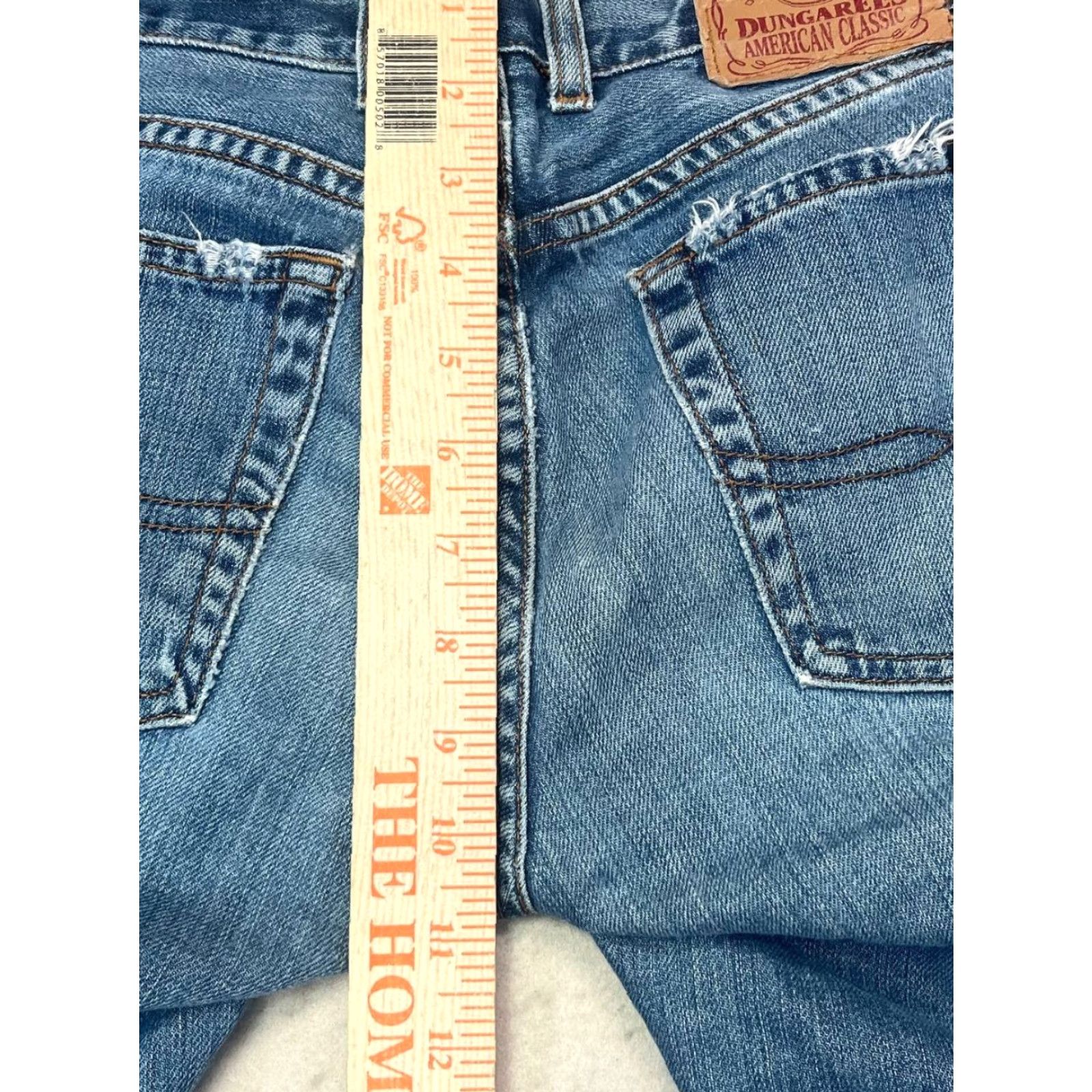Lucky Brand VTG Lucky Brand Jeans Women 28 Blue Denim Low Rise Boot Flare Stretch USA Cowboy Logo Western 5-Pocket Design Inseam 32.5 in Bagged Size 28" / US 6 / IT 42 - 4 Thumbnail