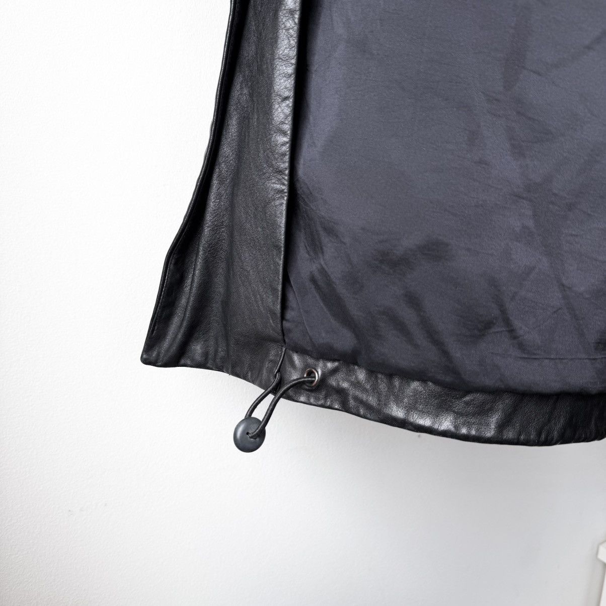 Jil Sander Jil Sander 2000’s Black Wool Lined Short Leather Coat Size US M / EU 48-50 / 2 - 10 Thumbnail