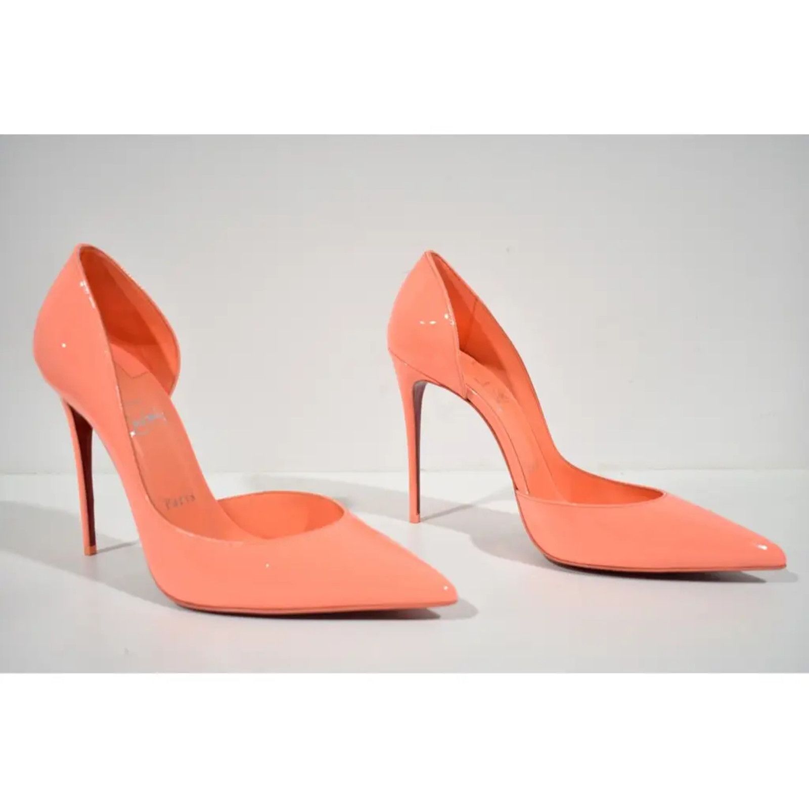 Christian Louboutin Christian Louboutin Iriza 100 Drag Orange Patent Leather Size US 7 / IT 37 - 4 Thumbnail