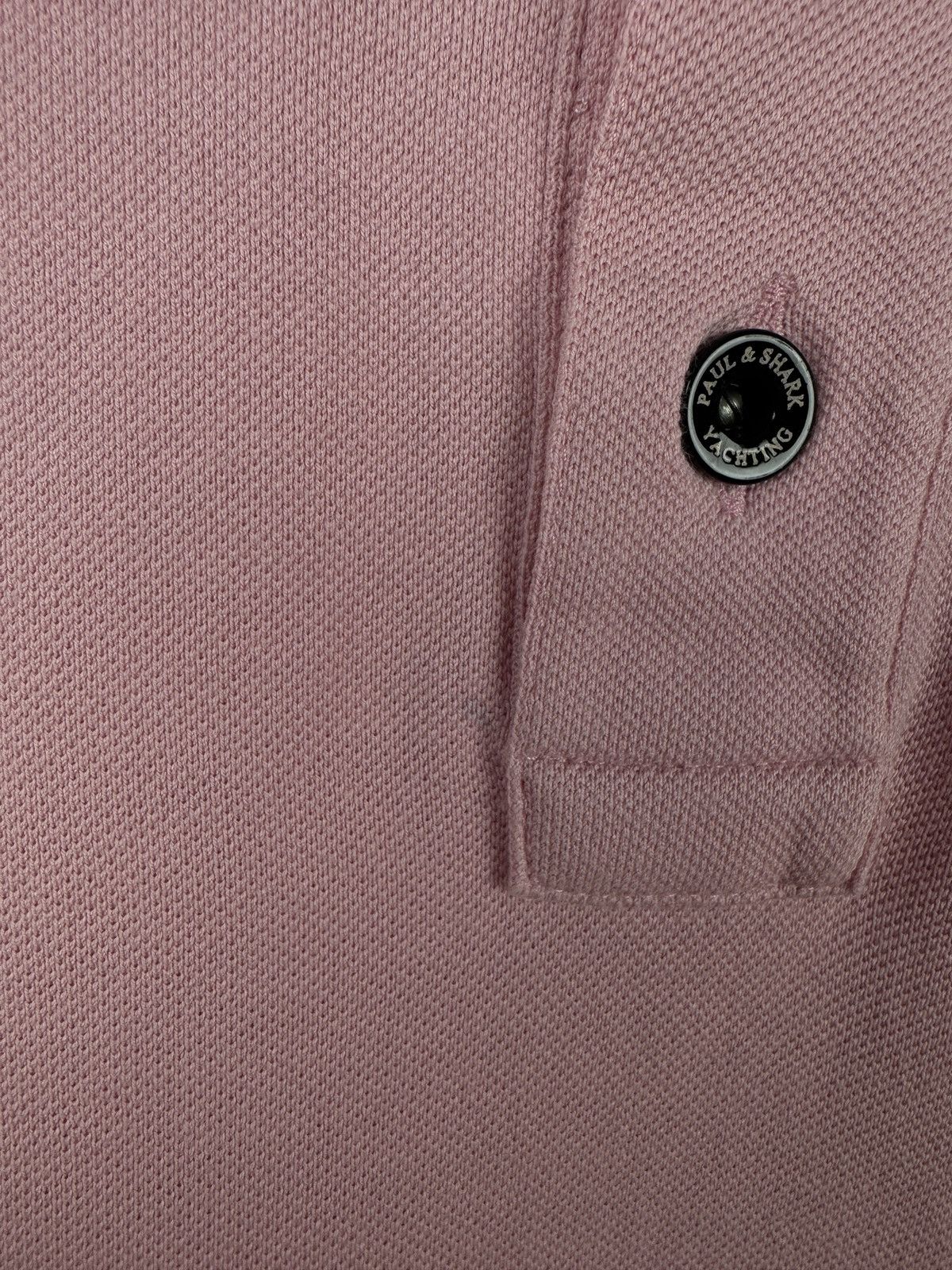 Paul & Shark Paul & Shark Yachting Polo Shirt Pink Navy Trim Logo Patch Size US L / EU 52-54 / 3 - 9 Thumbnail