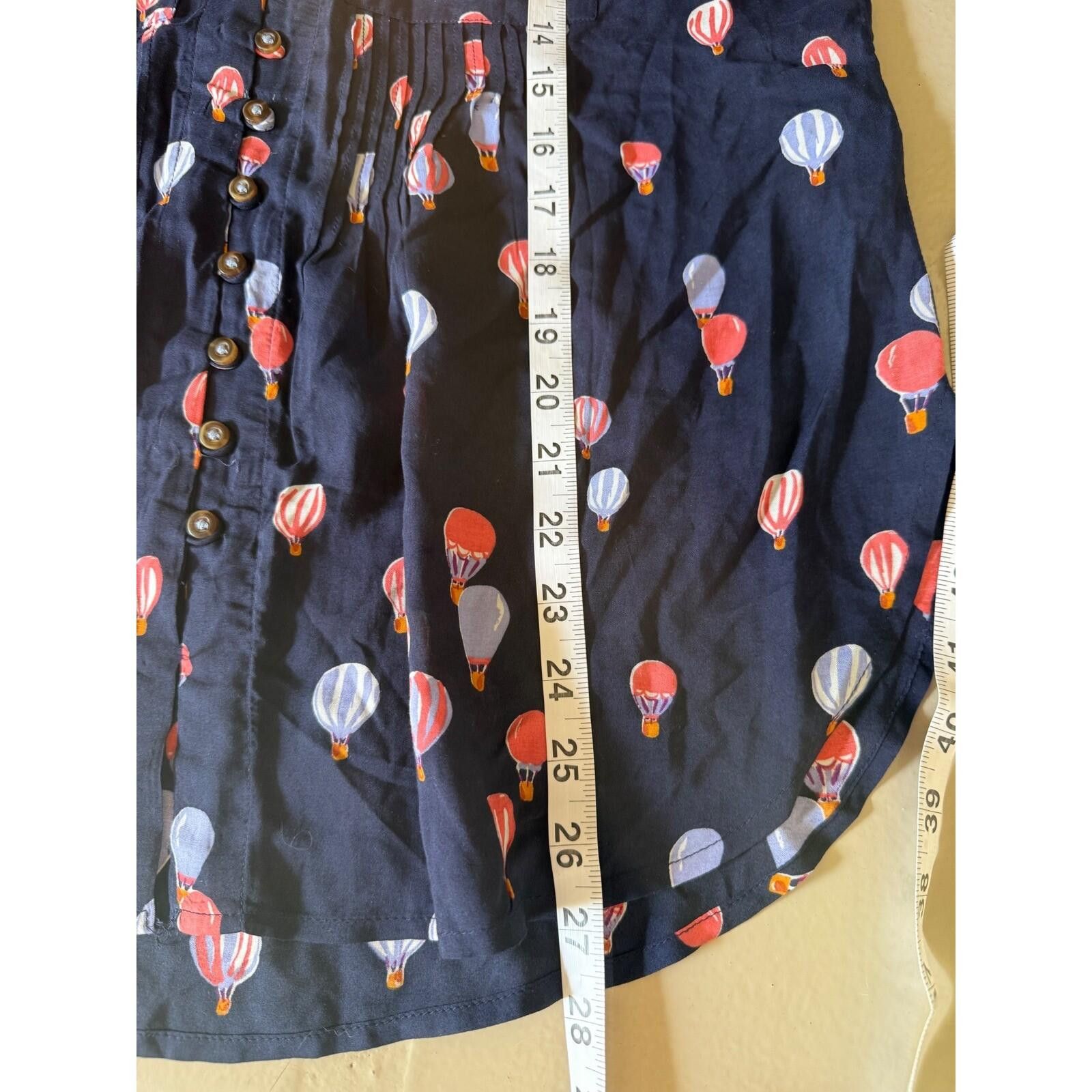 Anthropologie Maeve Anthropologie Balloon Print Sleeveless Blouse Navy XS Size XS / US 0-2 / IT 36-38 - 9 Thumbnail