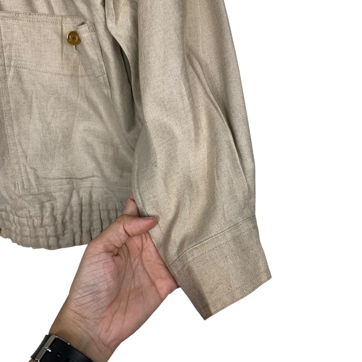 Japanese Brand VALENZA PO PARIS Double Collar Lightweight Jacket #2464-C111 Size M / US 6-8 / IT 42-44 - 13 Thumbnail