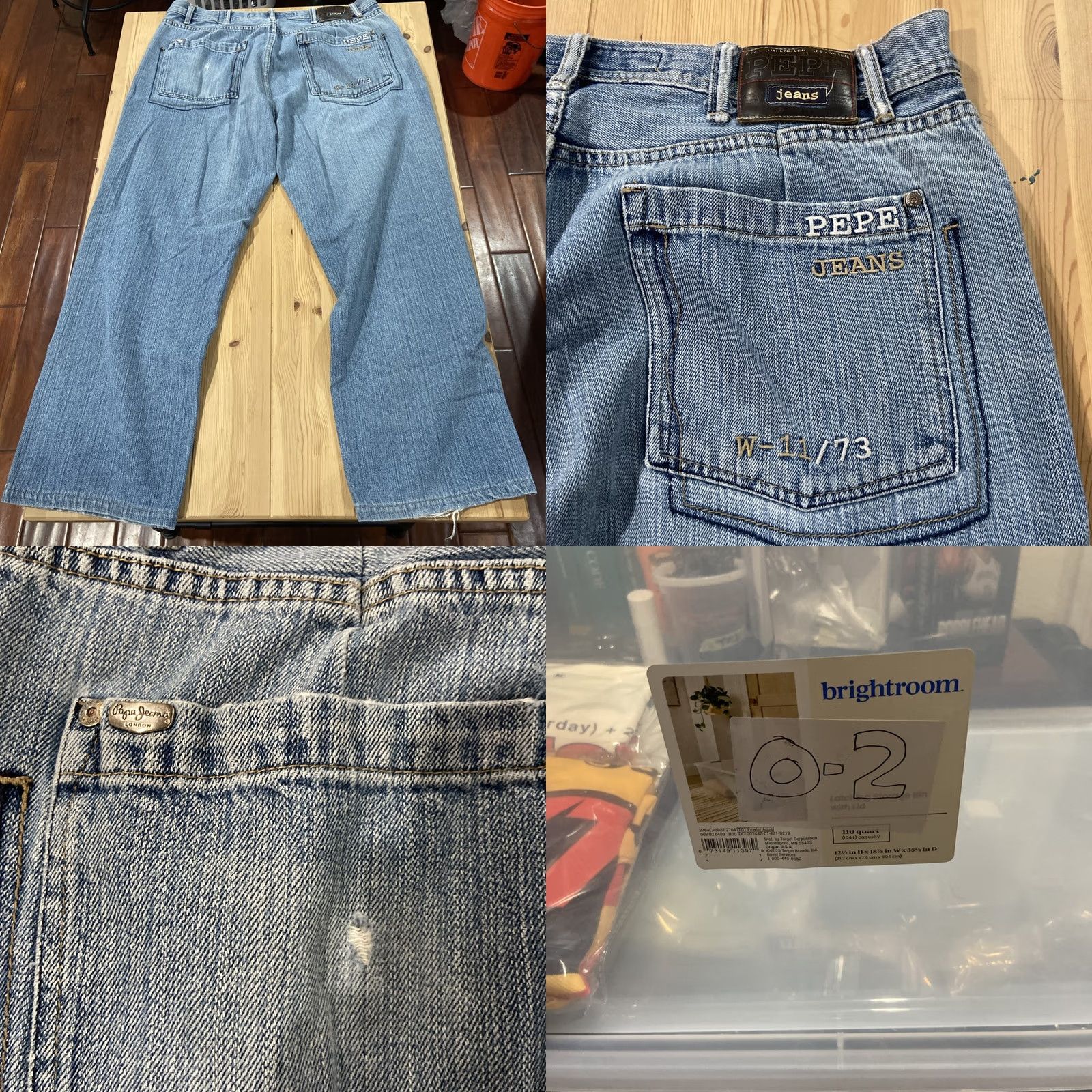 Pepe Jeans VINTAGE Pepe Jeans Jeans 42x33 Blue Hip Hop Skater Denim Baggy Straight 90s Mens Size US 42 / EU 58 - 9 Thumbnail