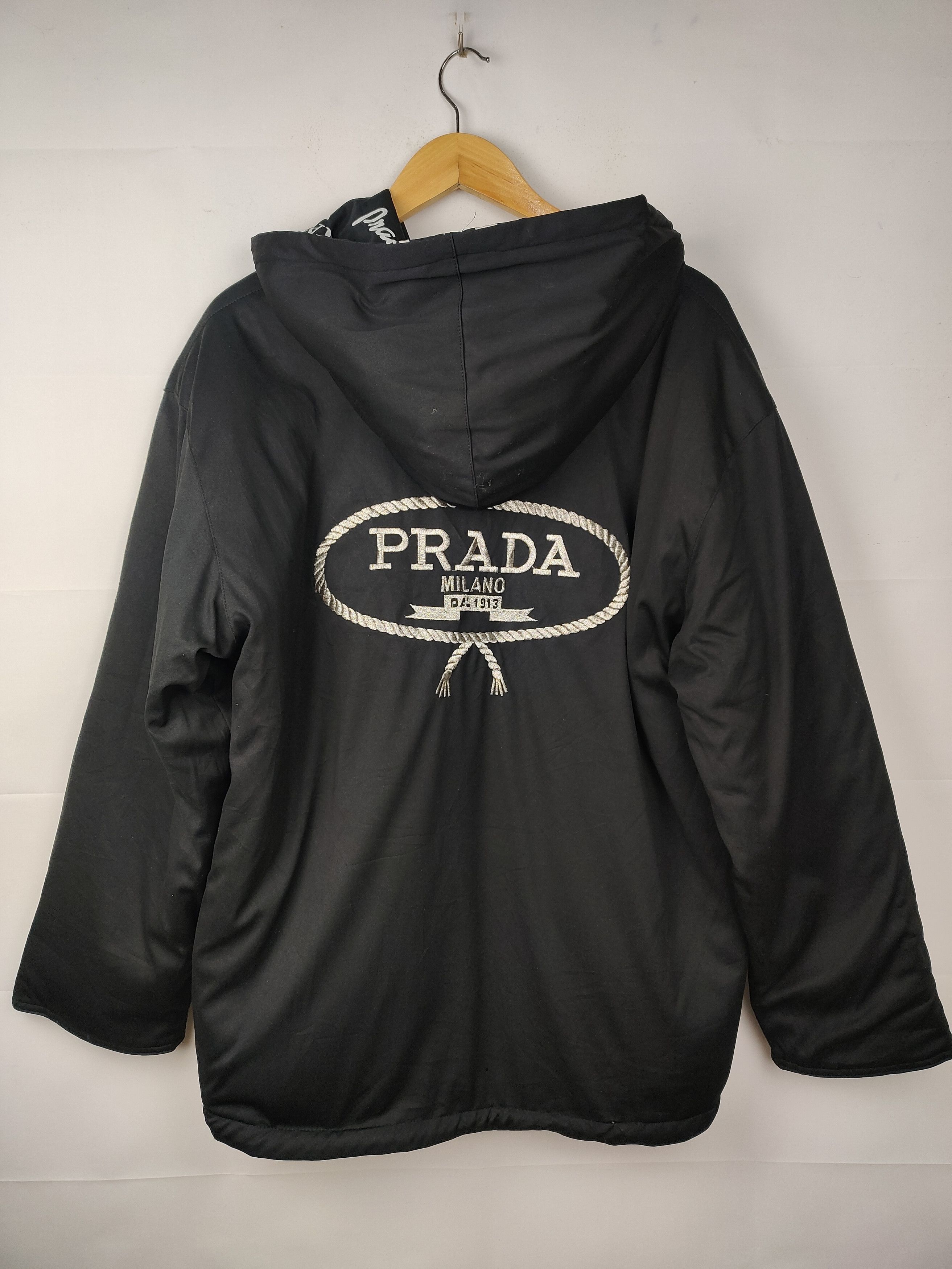 Prada Vintage Prada Reversible Zipper Hoodie Jacket Size US XL / EU 56 / 4 - 2 Thumbnail
