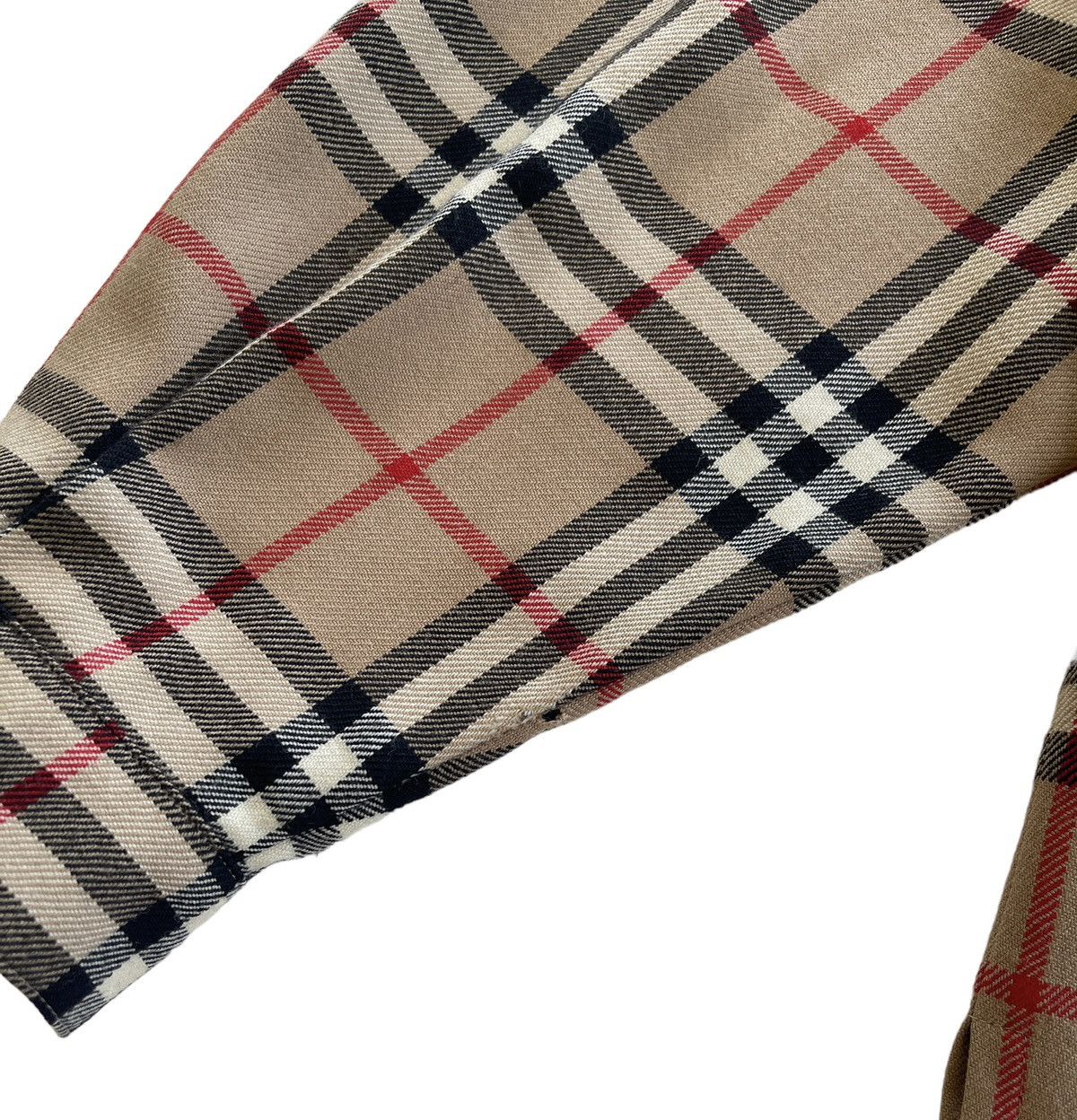 Burberry Oversized Burberrys Nova Checked Wool Vintage Shirt Size L / US 10 / IT 46 - 12 Thumbnail