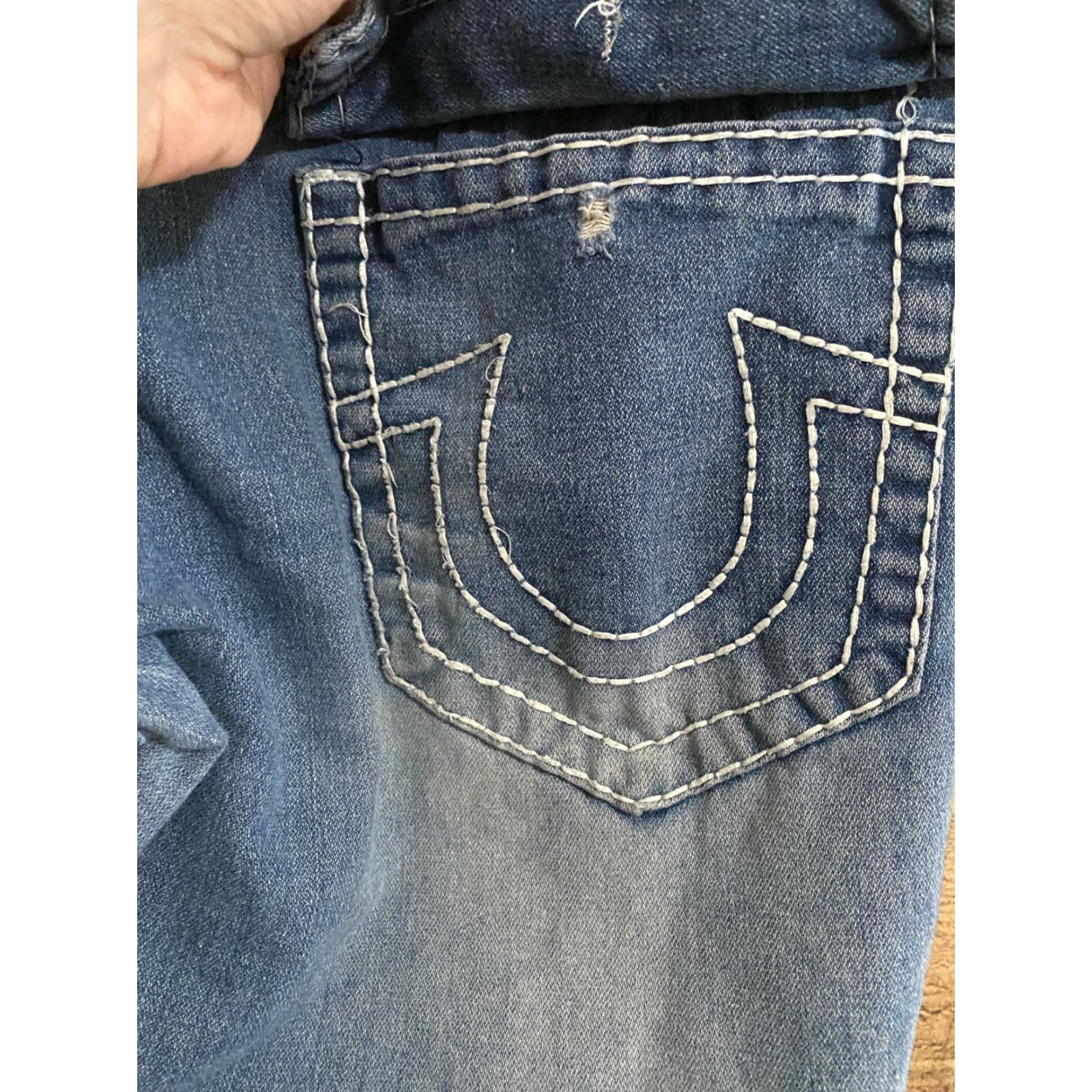 True Religion VINTAGE True Religion 42 men jeans Joey Super T straight leg denim pants blue Size US 42 / EU 58 - 4 Thumbnail