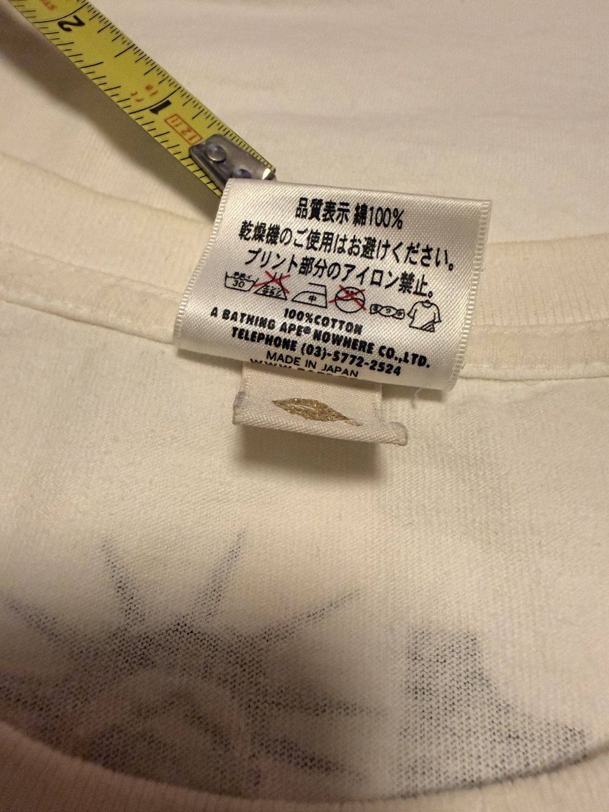 Bape × Kid Cudi A BATHING APE Bape Kid Cudi NYC 10th White tee L Size US L / EU 52-54 / 3 - 5 Thumbnail