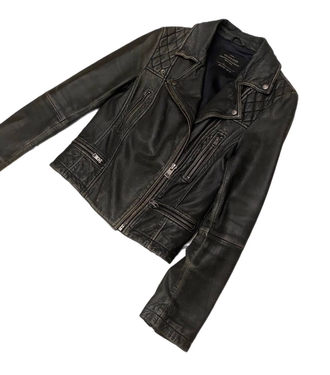 Allsaints Cargo Distressed Leather Biker Jacket Size S / US 4 / IT 40 - 5 Thumbnail