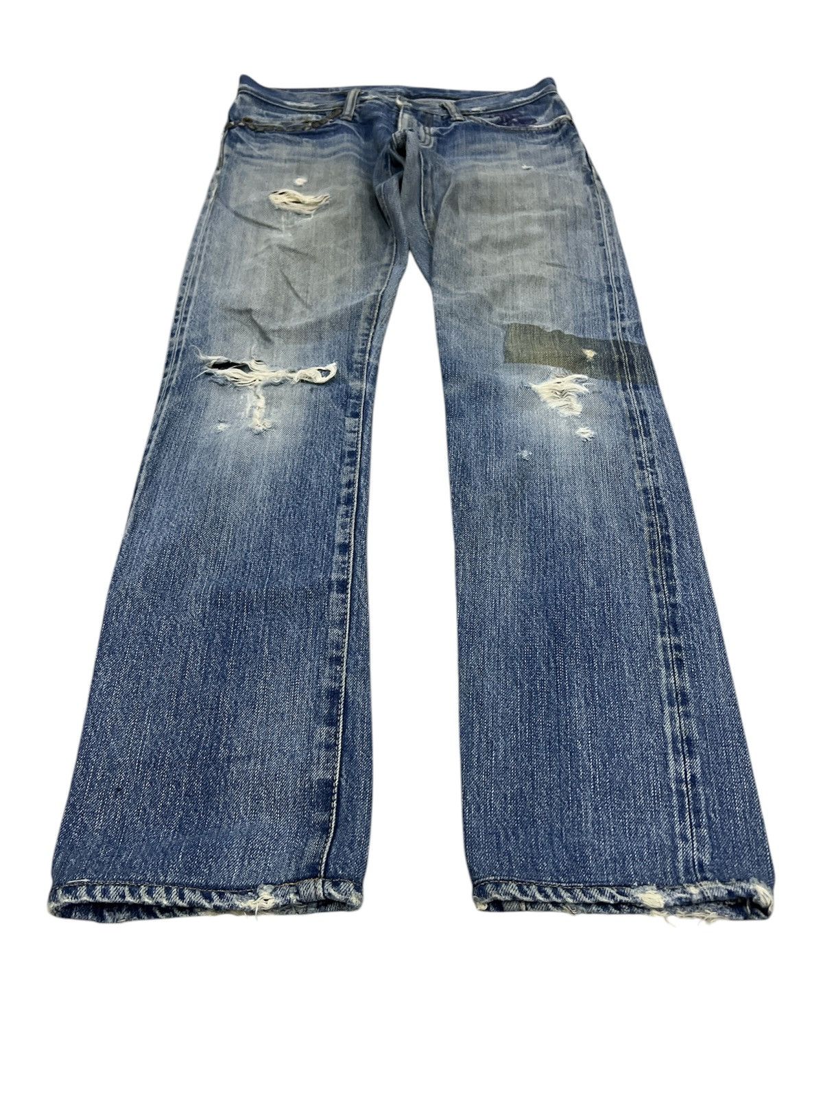 Designer × Hysteric Glamour HYSTERIC GLAMOUR DISTRESSED DENIM PANT Size US 28 / EU 44 - 2 Thumbnail