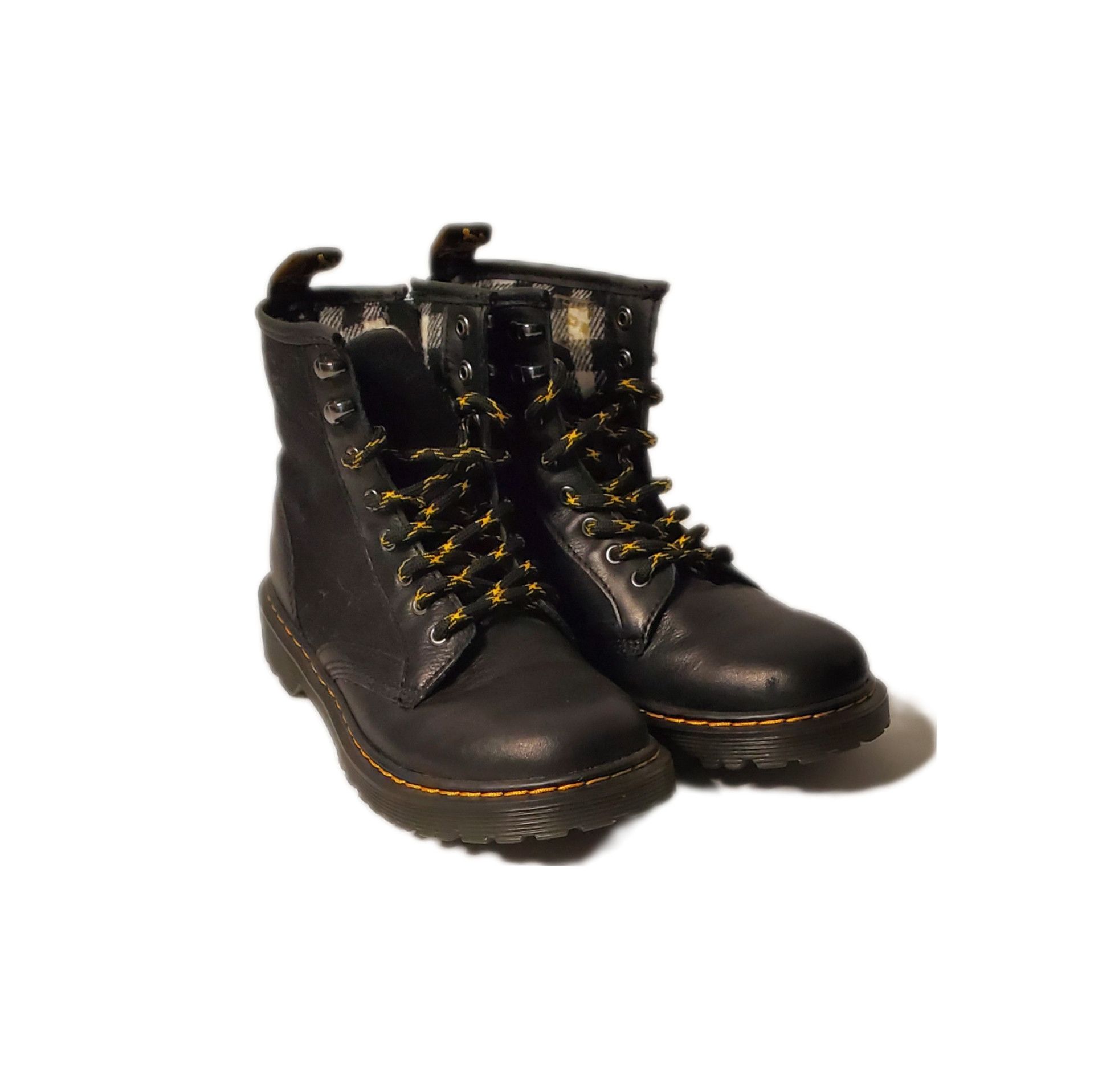 Vintage Doc Martens Canvas and Leather Youth Boots Size US 4.5 / IT 34.5 - 1 Thumbnail