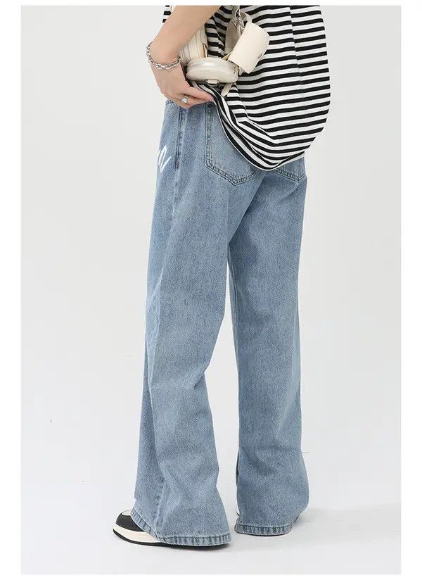 Japanese Brand Retro street print letter loose flared jeans y2k Size US 32 / EU 48 - 5 Thumbnail