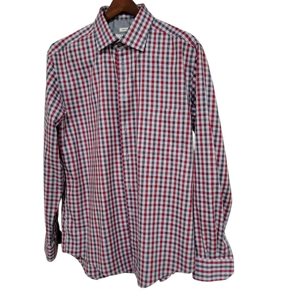 Joseph Abboud Joseph Abboud Long-Sleeves Checkered Non-Iron Shirt. Large. Size US L / EU 52-54 / 3 - 4 Thumbnail