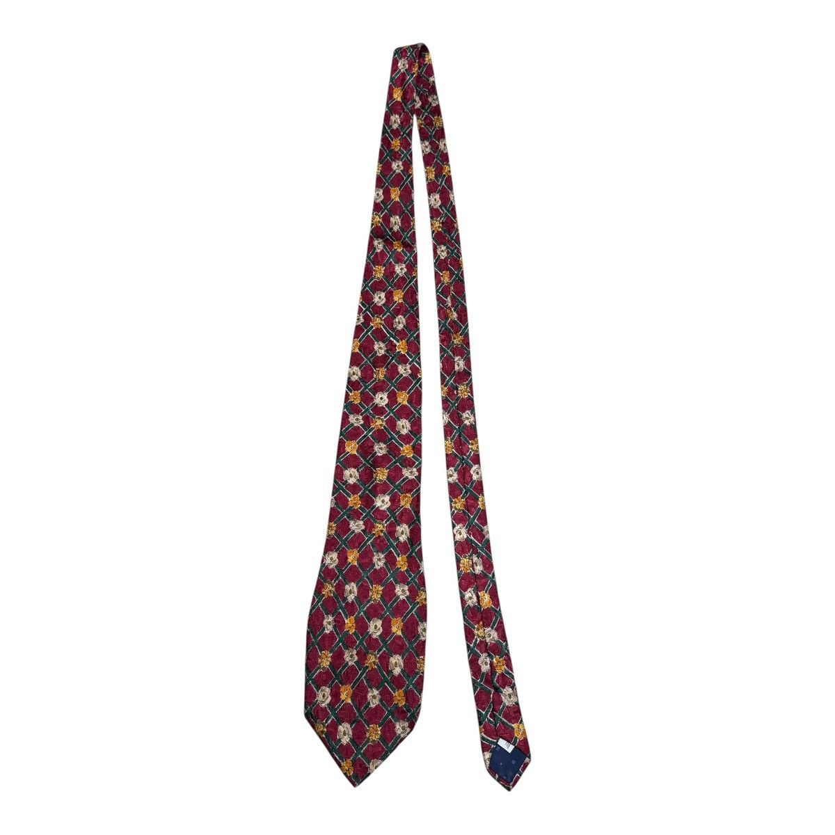 Givenchy Givenchy Red Patterned Floral 100% Silk Men’s Tie 58.5x4 Size ONE SIZE - 2 Thumbnail
