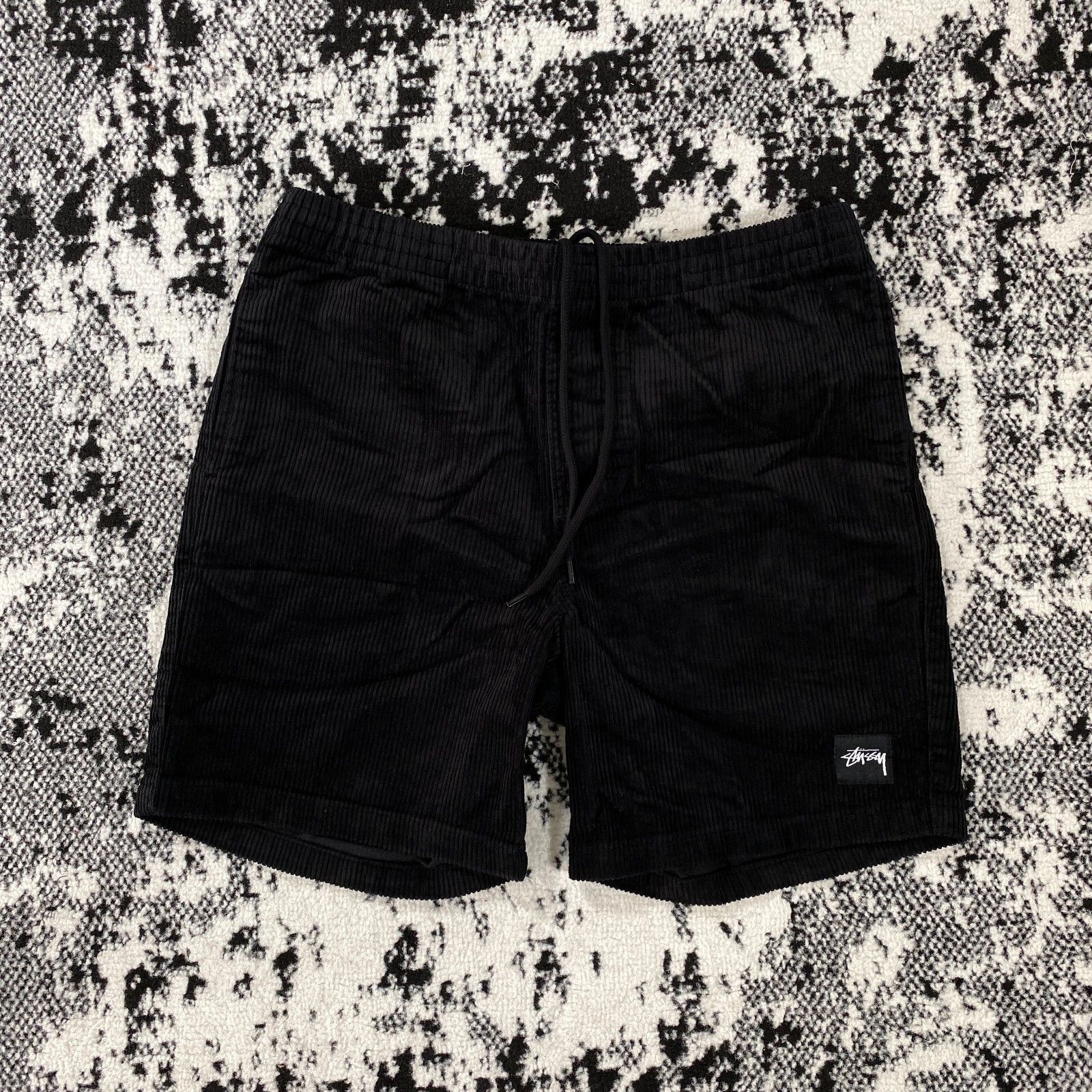 Stussy STUSSY BOX LOGO CORDUROY SHORTS IN BLACK - 32 Size US 32 / EU 48 - 1 Thumbnail