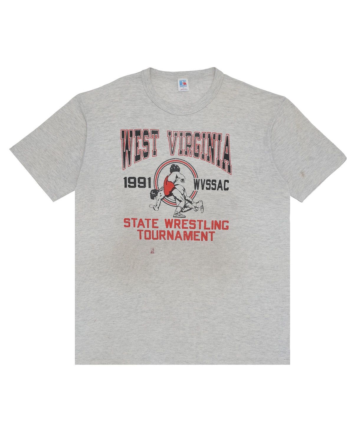 Vintage Vintage Thrashed West Virginia Wrestling Tee Size US XL / EU 56 / 4 - 1 Thumbnail