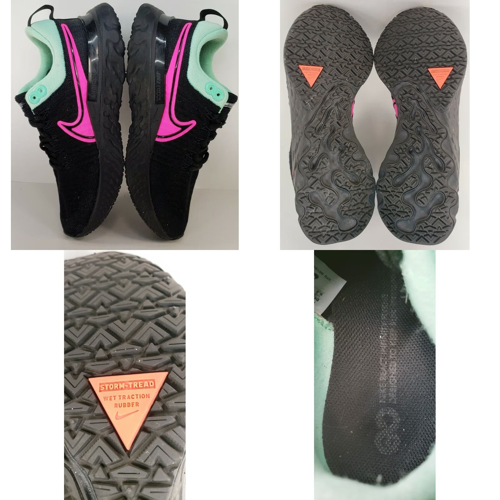 Nike Nike React Infinity Run Flyknit 2 Women's 9.5 Black Pink Mint DC6757 993 Nike ID Flyknit Running Shoe Womens Shoes Size US 7 / IT 37 - 8 Thumbnail