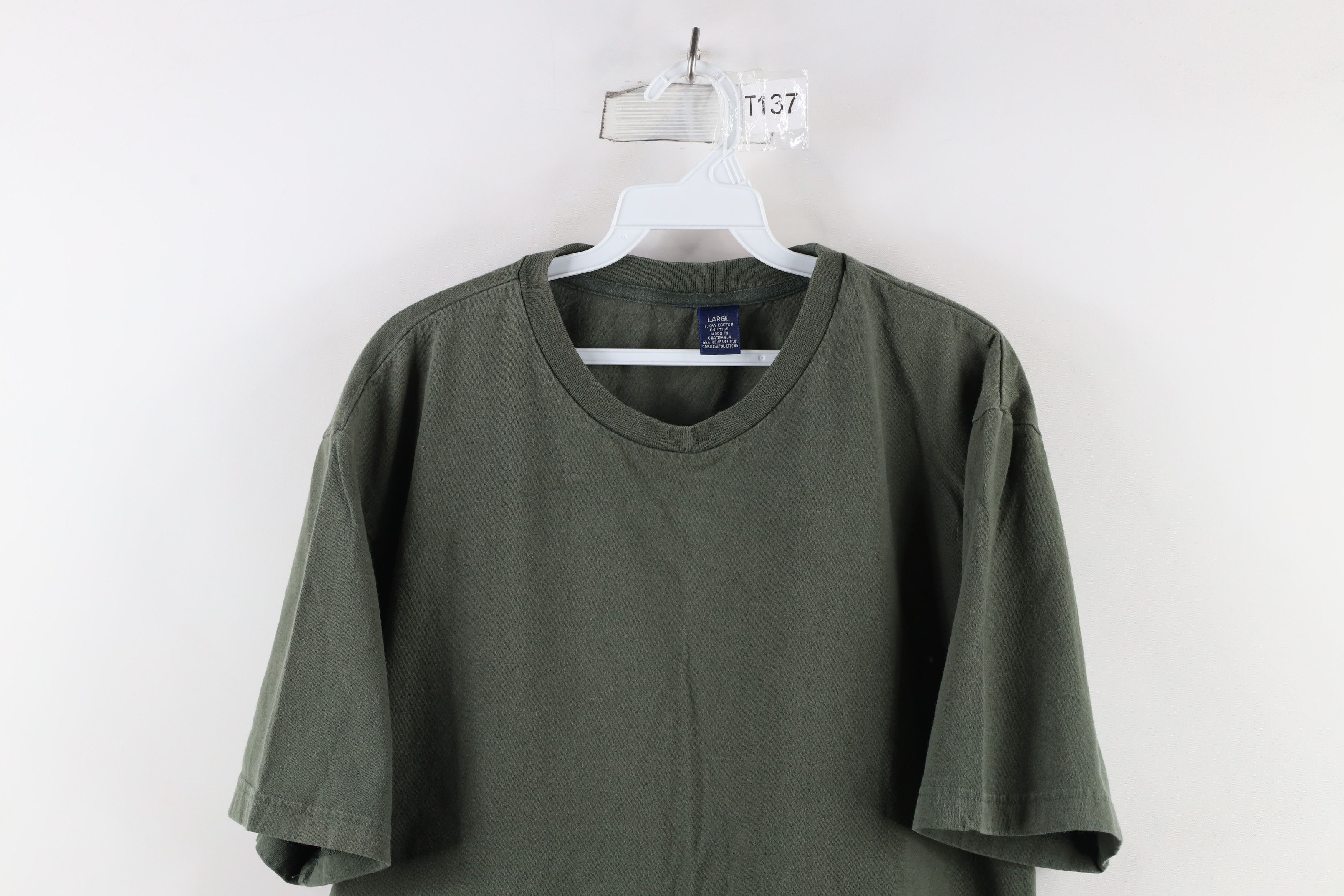 Vintage Vintage 90s Streetwear Short Sleeve T-Shirt Green Cotton Size US L / EU 52-54 / 3 - 2 Thumbnail
