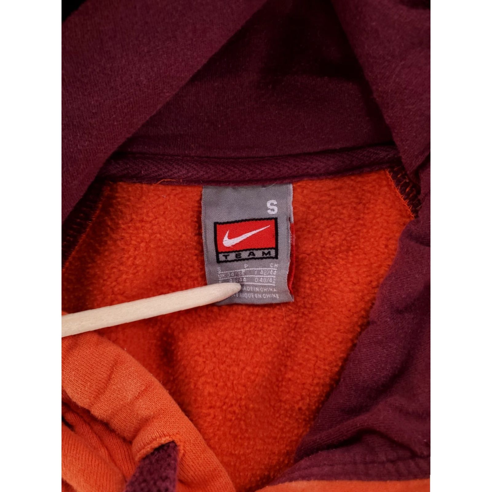 Nike Nike Virginia Tech Hoodie Sweatshirt Orange Kangaroo Pocket Embroidered Mens S Size US S / EU 44-46 / 1 - 4 Thumbnail