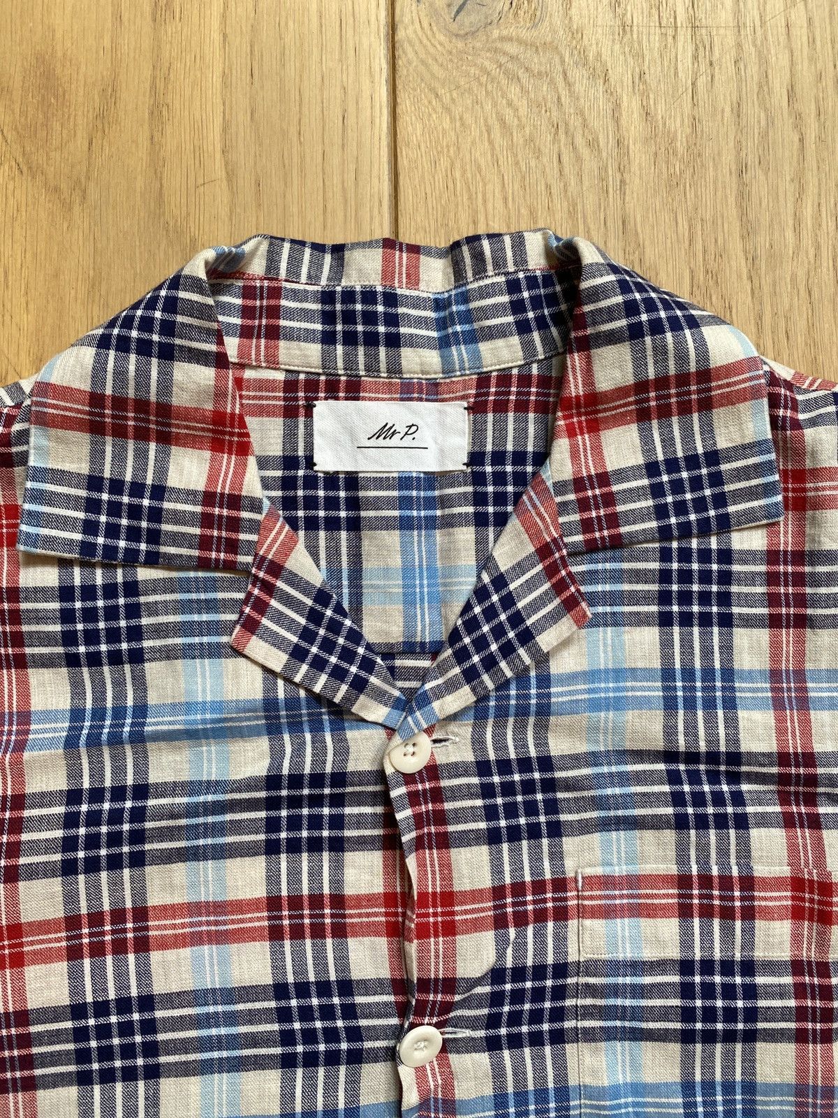 Mr P. Mr P. Short Sleeve Check Camp Collar Shirt Size US M / EU 48-50 / 2 - 2 Thumbnail
