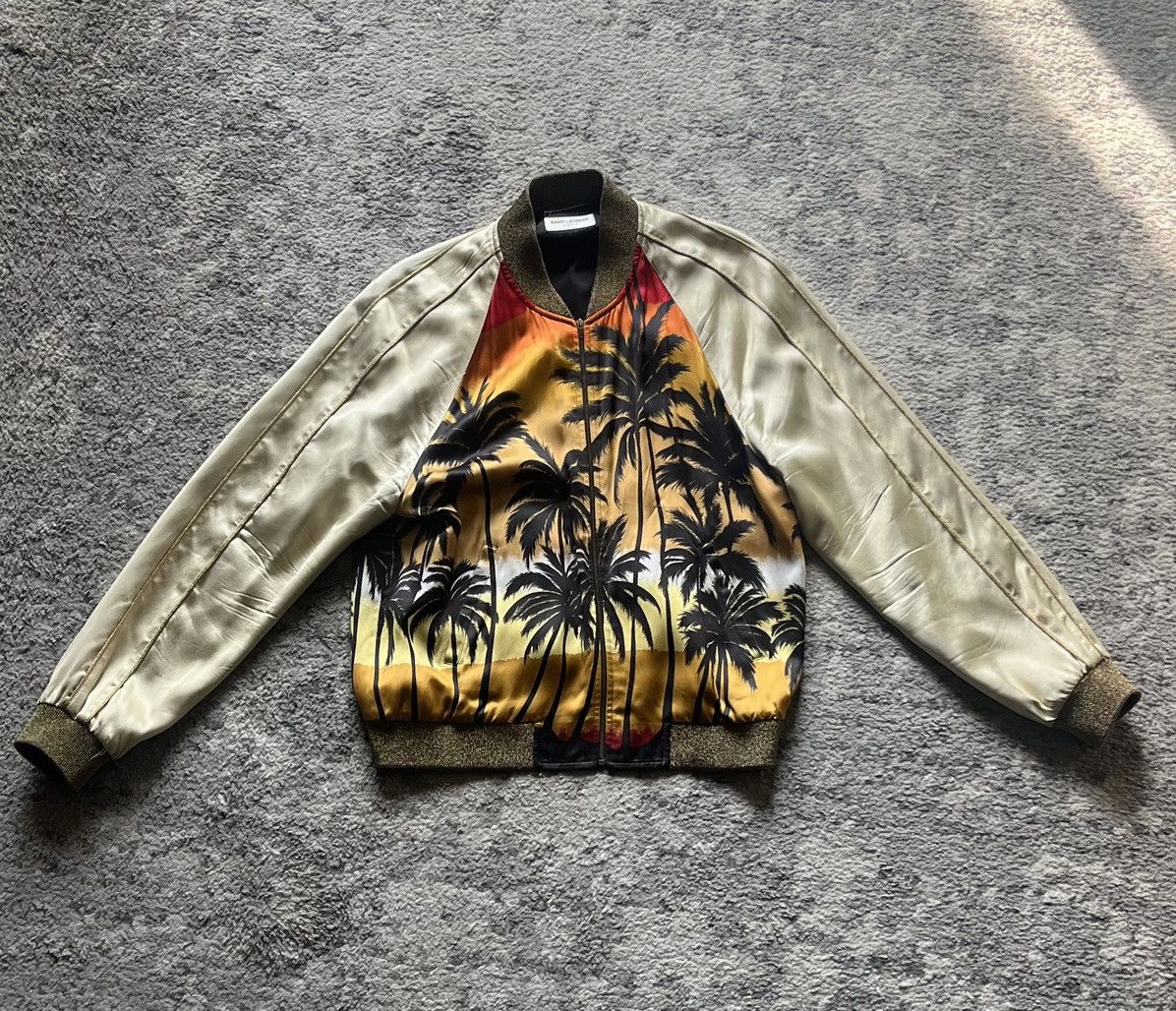 Hedi Slimane × Saint Laurent Paris Surf Sound Palm tree jacket
