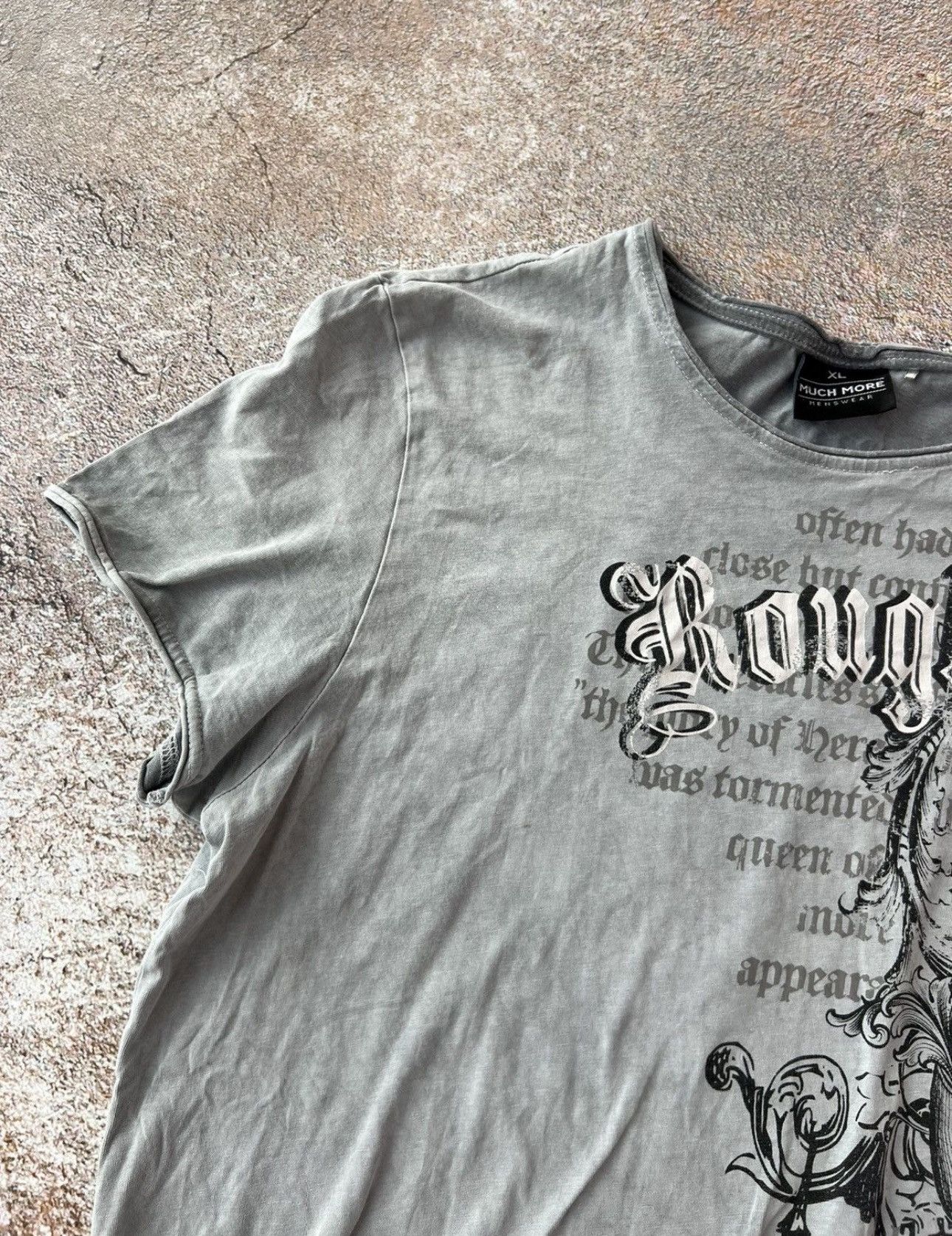 Affliction × Japanese Brand Y2K skull Japan archival Avant Garde washed style crazy tee Size US L / EU 52-54 / 3 - 4 Thumbnail