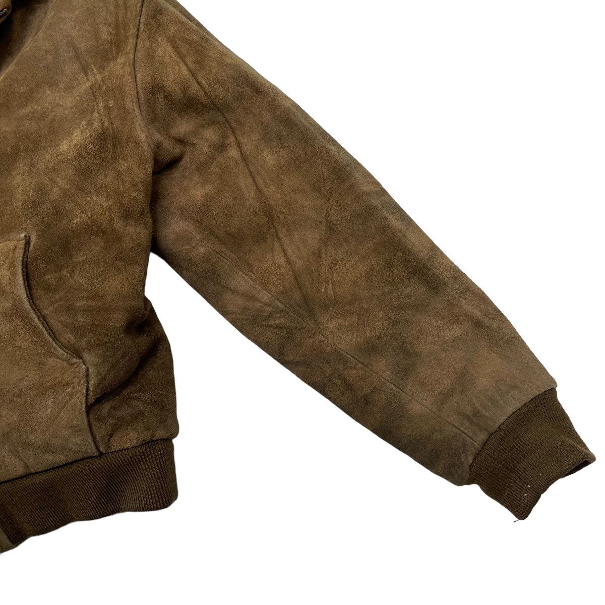Japanese Brand × Vintage Vintage Japanese Brand Shearling Suede Leather Hooded Size US M / EU 48-50 / 2 - 3 Thumbnail