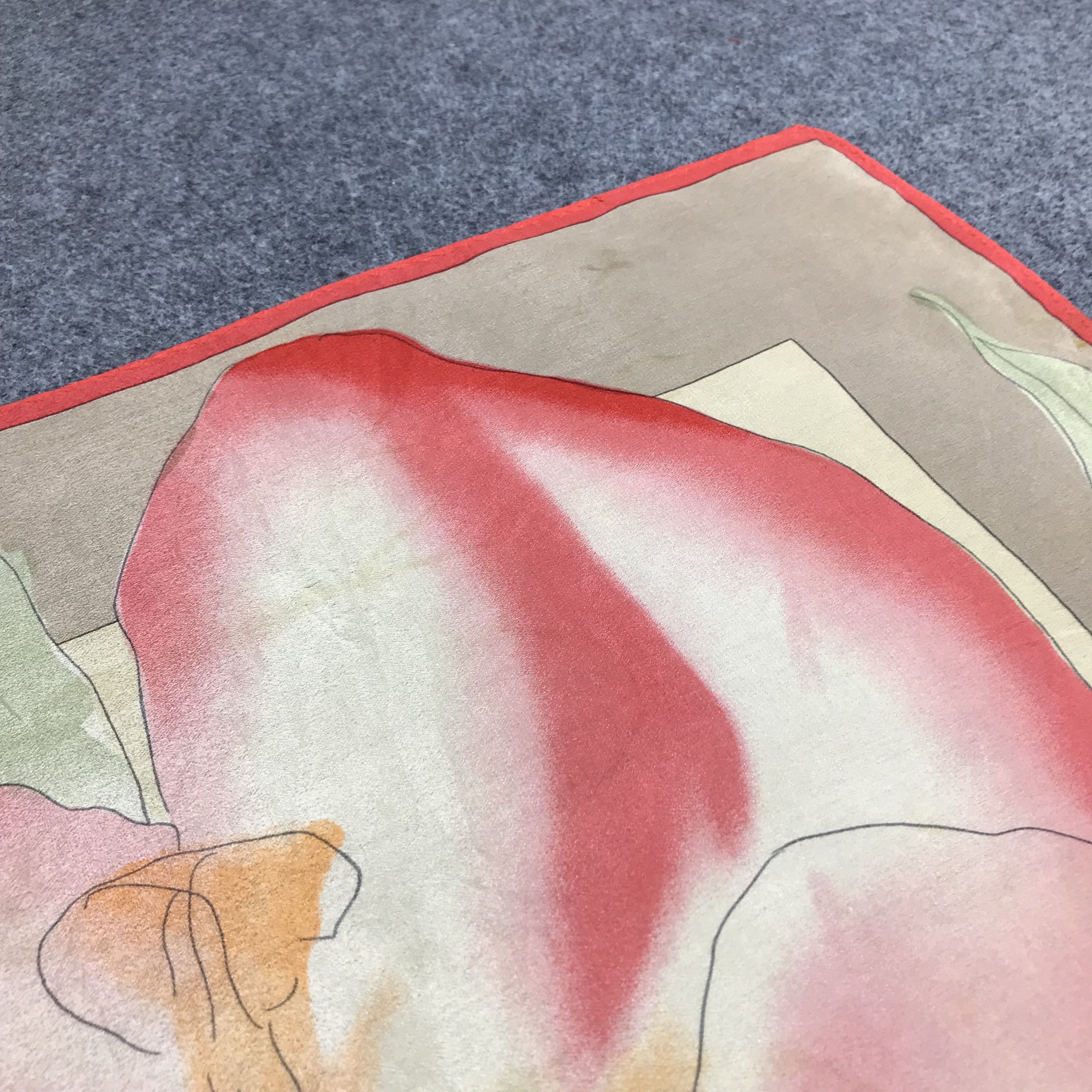 Japanese Brand Vintage Vana Floral Silk Scarf M114 Size ONE SIZE - 11 Thumbnail