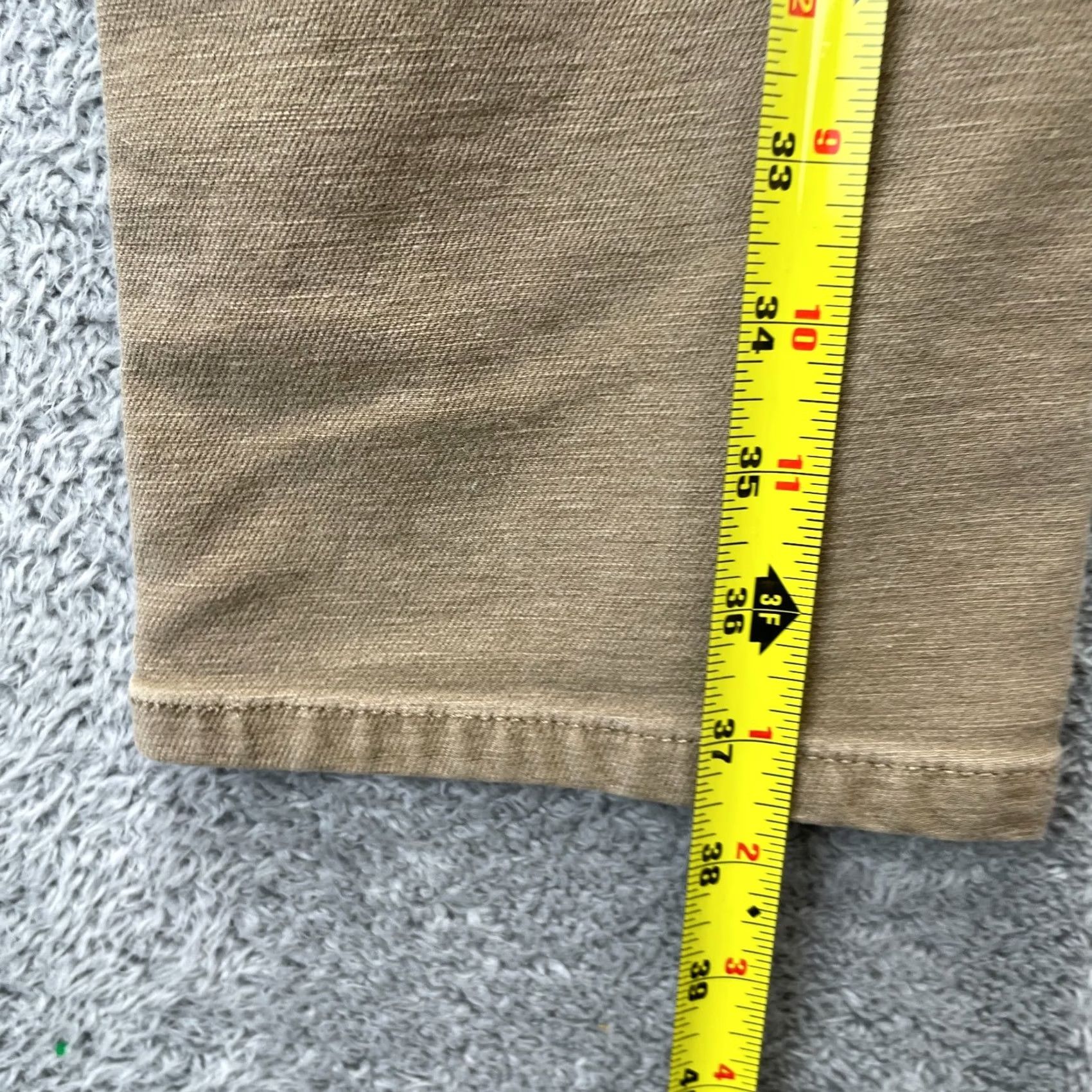 Vintage JACHS Pants Mens 38x29 Beige Chino Straight Leg Cotton Stretch Elastic Waist 5-Pocket Design Flat Front Size US 38 / EU 54 - 6 Thumbnail