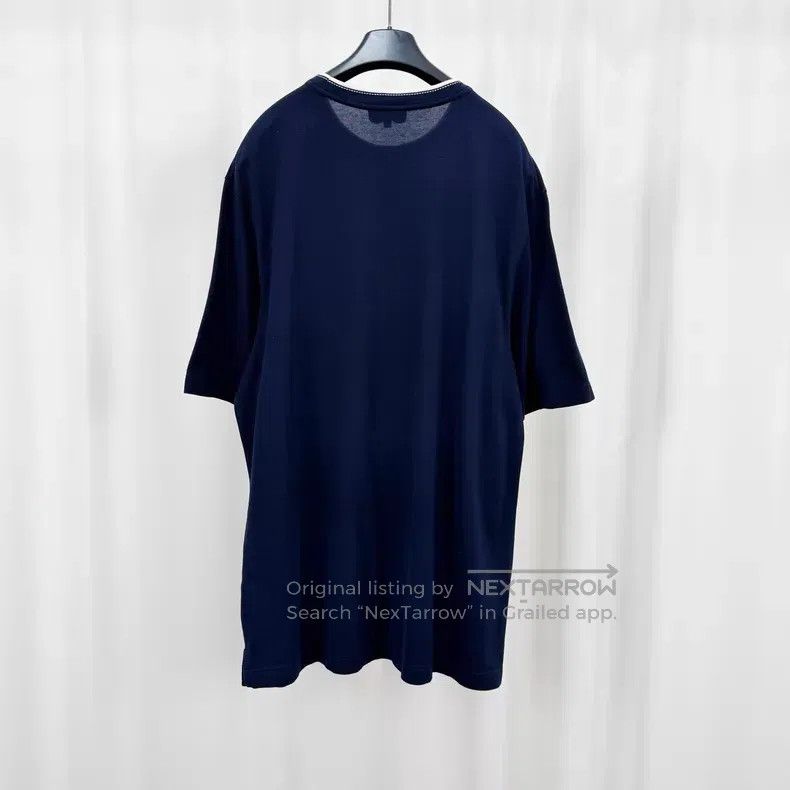 Hermes Hermes size 3XL Deep blue short-sleeve with white collar ed Size US XXL / EU 58 / 5 - 2 Thumbnail