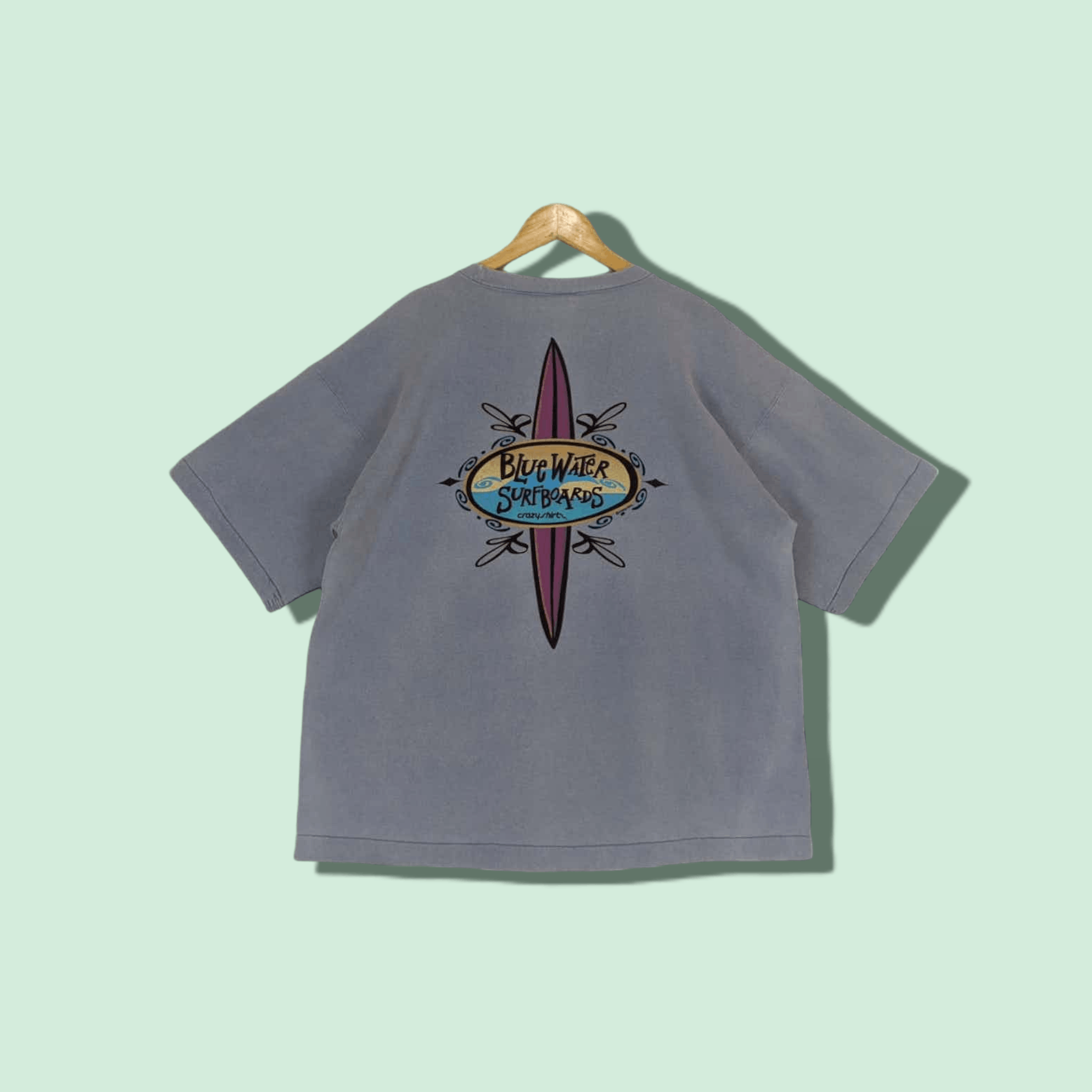 Vintage 90's CRAZY SHIRTS Hawaii Blue Water Surfboards Sweatshirt Size US L / EU 52-54 / 3 - 1 Thumbnail
