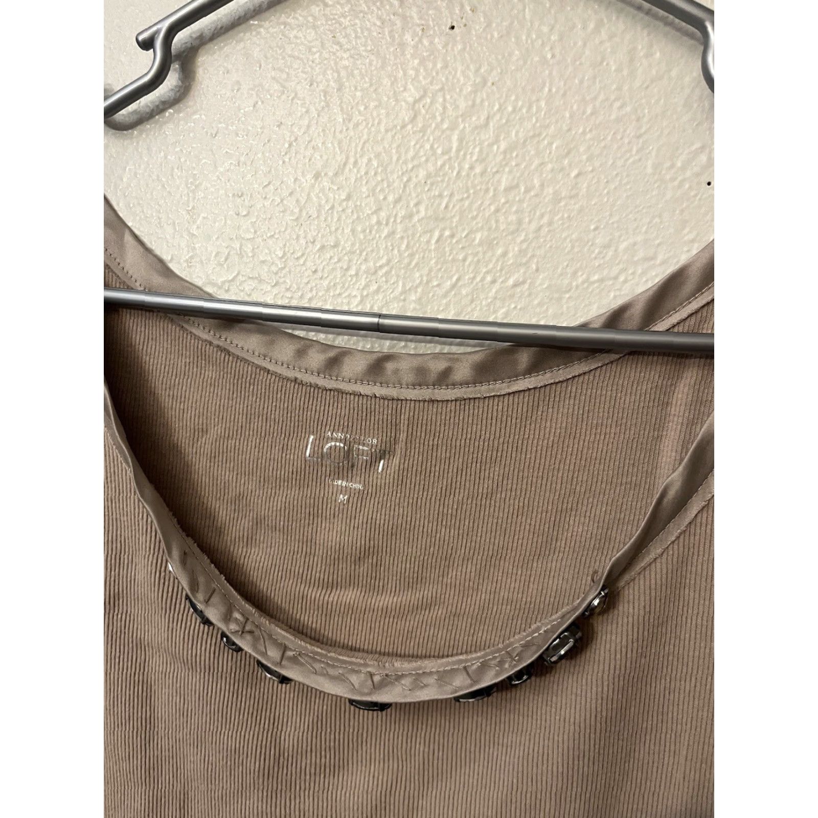 Loft Loft Tank Women Brown Cotton GUC M Medium Sleeveless Shirt/Top Size M / US 6-8 / IT 42-44 - 2 Thumbnail