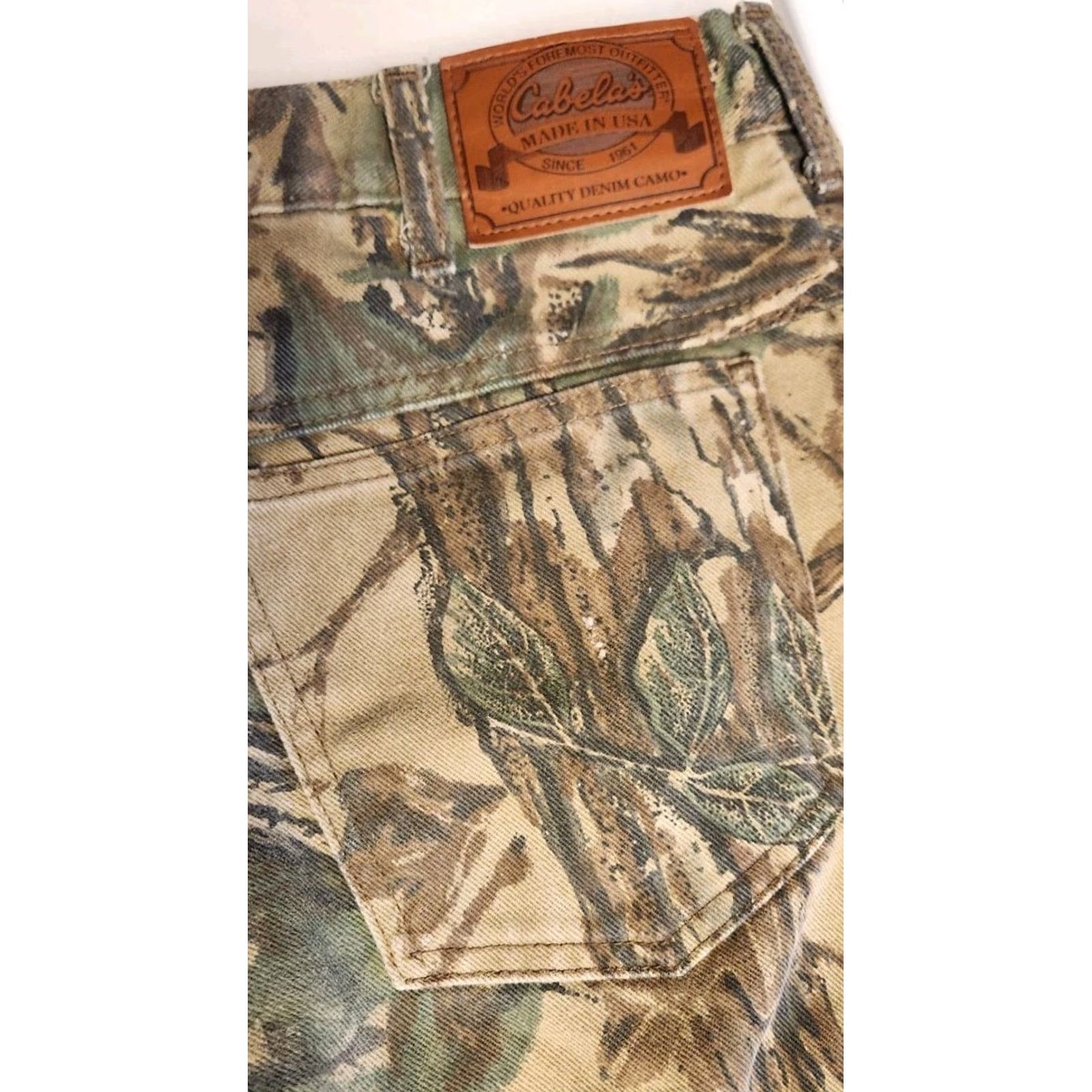 Vintage VINTAGE Cabela's Realtree Camo Hunting Pants Men 34 (32x30) Insulated Lined Camouflage Dress/Chino Style Casual, Workwear Mens Pants Size US 34 / EU 50 - 7 Thumbnail