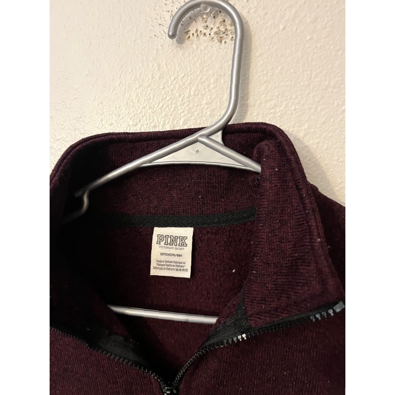 Pinko Pink Victoria Secret Sweatshirt 1/4 Zip Pullover Women Size Small Maroon Womens Size S / US 4 / IT 40 - 3 Thumbnail