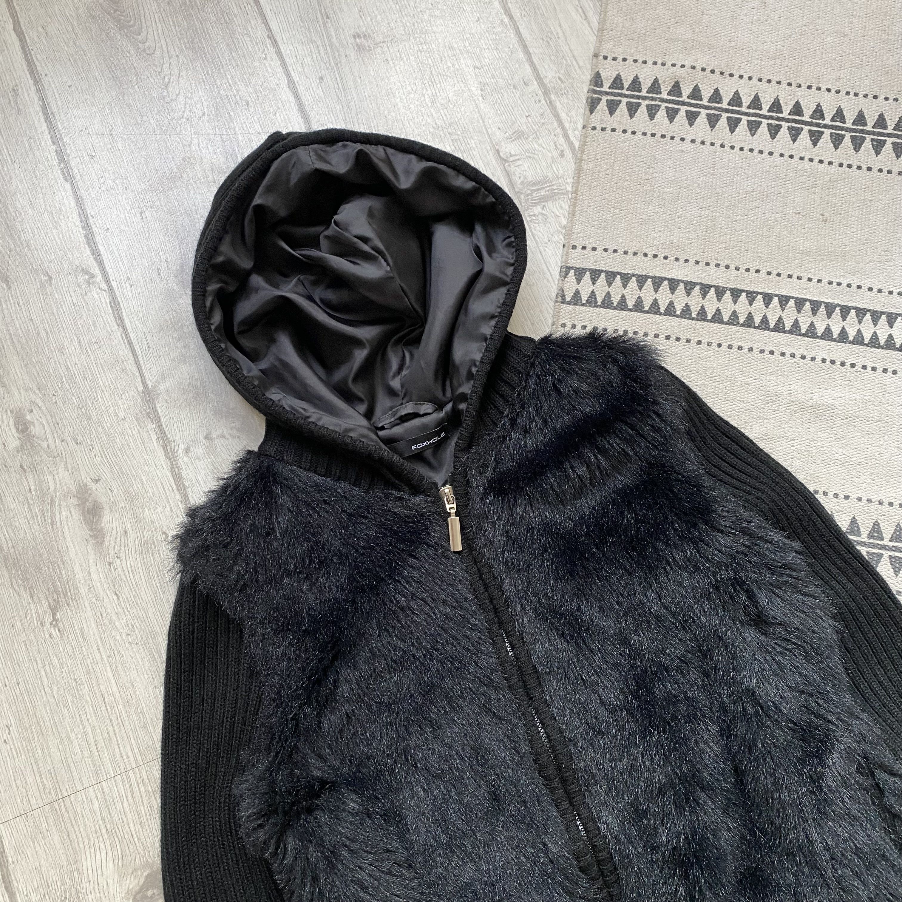 Hysteric Glamour Avant-Garde Y2K Vintage Knit Faux fur hoodie Jacket opium Size M / US 6-8 / IT 42-44 - 2 Thumbnail